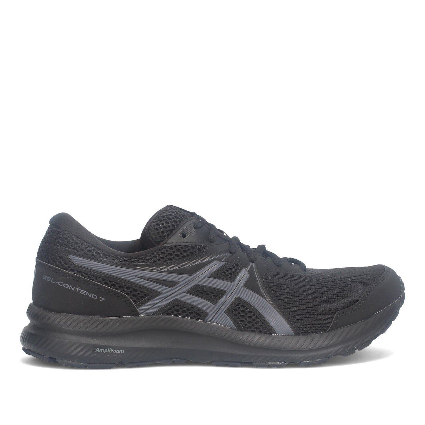 Peltz Shoes Men's ASICS GEL-Contend 7 Running Shoe BLACK GRAY 1011B040-001