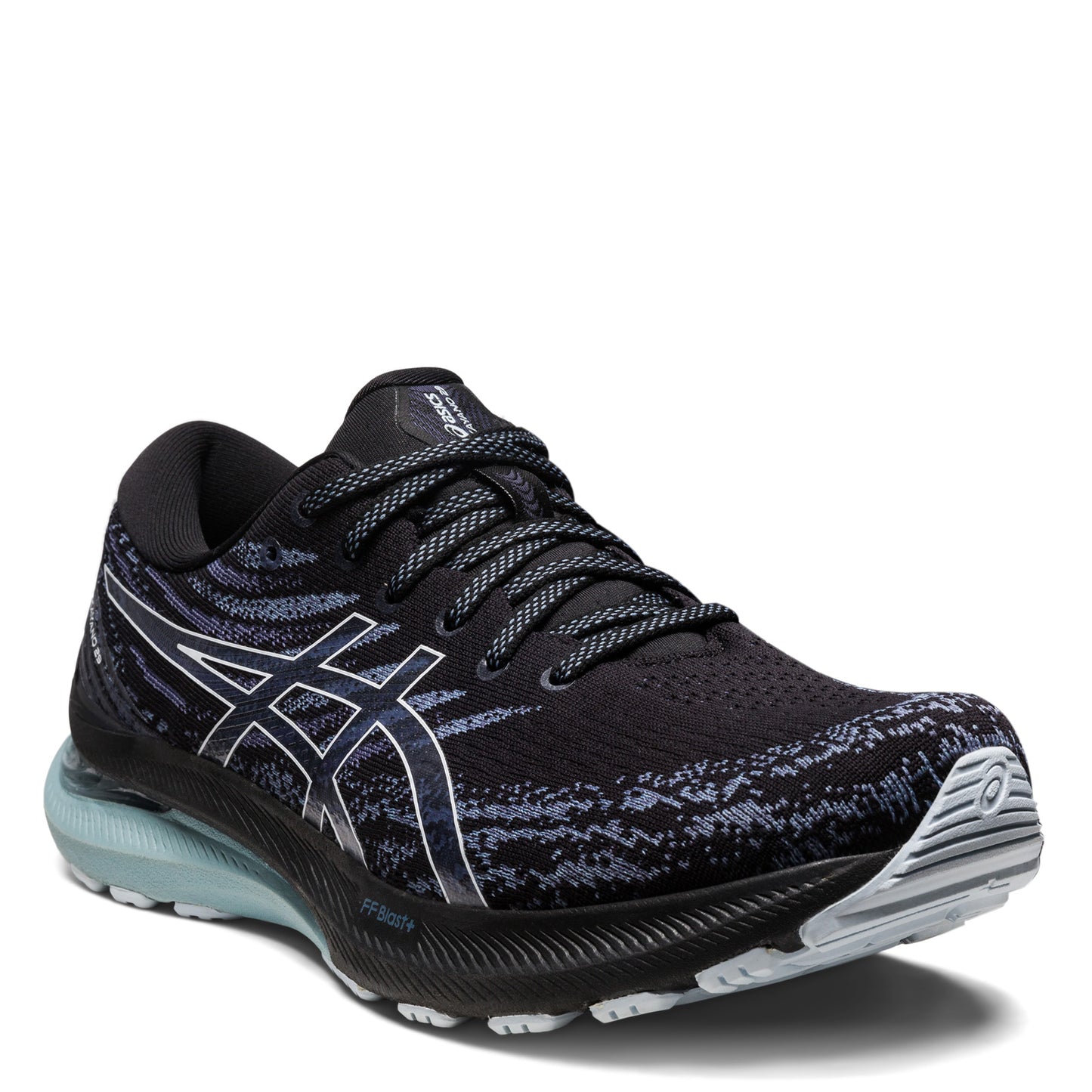 Peltz Shoes Men's ASICS GEL-Kayano 29 Running Shoe BLACK/SKY 1011B440-007