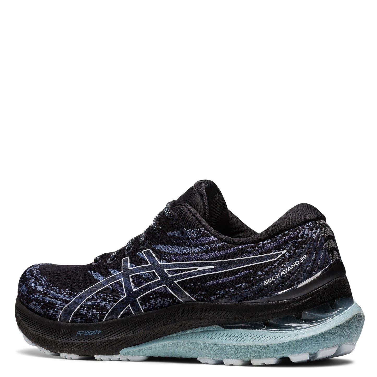 Peltz Shoes Men's ASICS GEL-Kayano 29 Running Shoe BLACK/SKY 1011B440-007