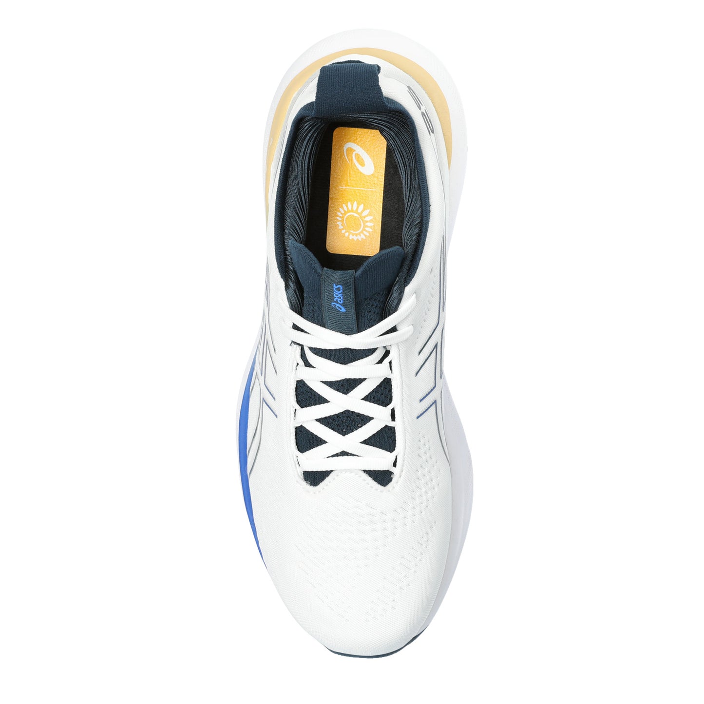 Peltz Shoes Men's ASICS GEL-Nimbus 25 Running Shoe White Illusion 1011B547-104