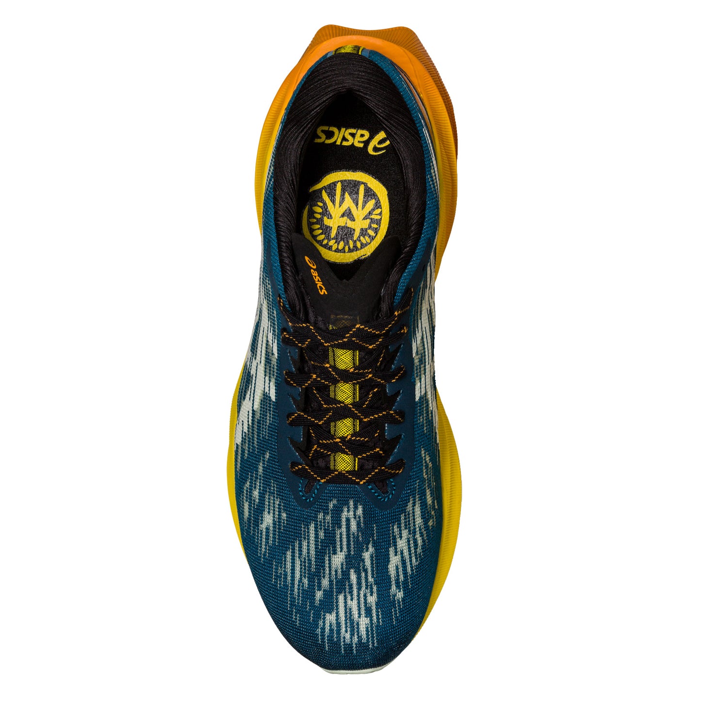 Peltz Shoes Men's ASICS Novablast 3 Running Shoe NATURE BATHING/GOLDEN YELLOW 1011B568-750