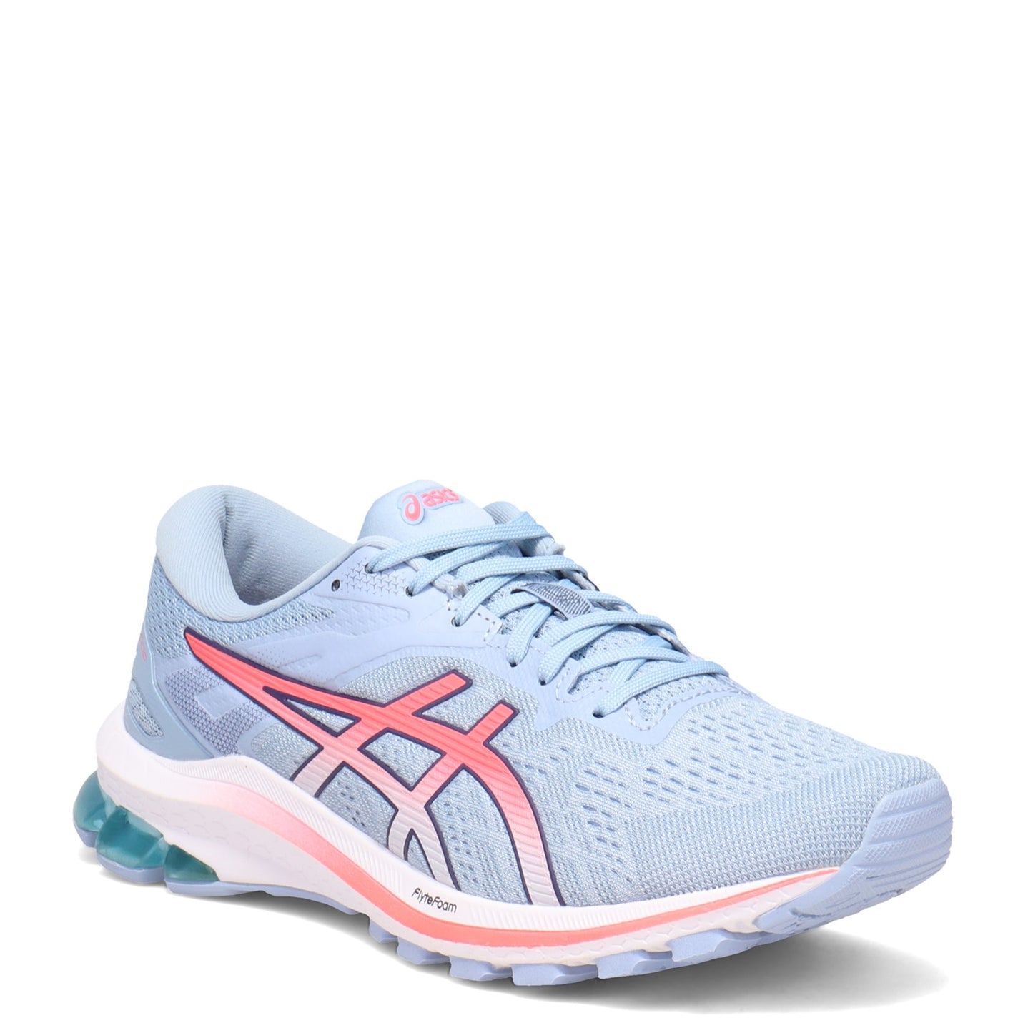Peltz Shoes Women's ASICS GT-1000 10 Running Shoe BLUE CORAL 1012A878.408