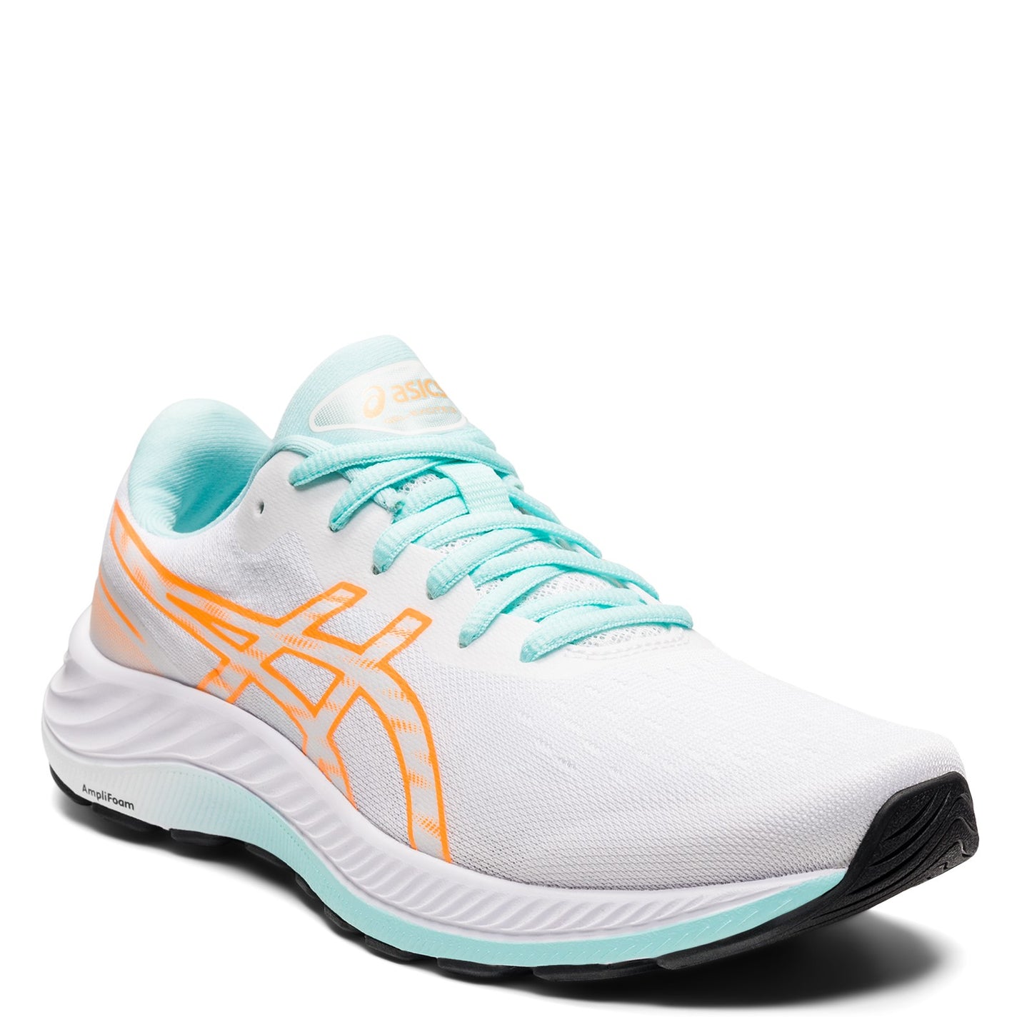 Peltz Shoes Women's ASICS GEL-Excite 9 Running Shoe WHITE ORANGE 1012B182.100