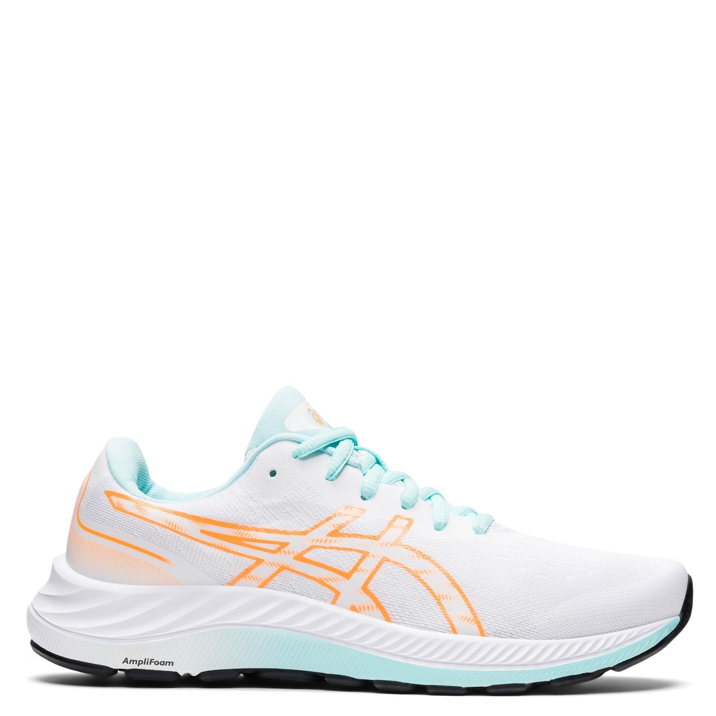 Peltz Shoes Women's ASICS GEL-Excite 9 Running Shoe WHITE ORANGE 1012B182.100