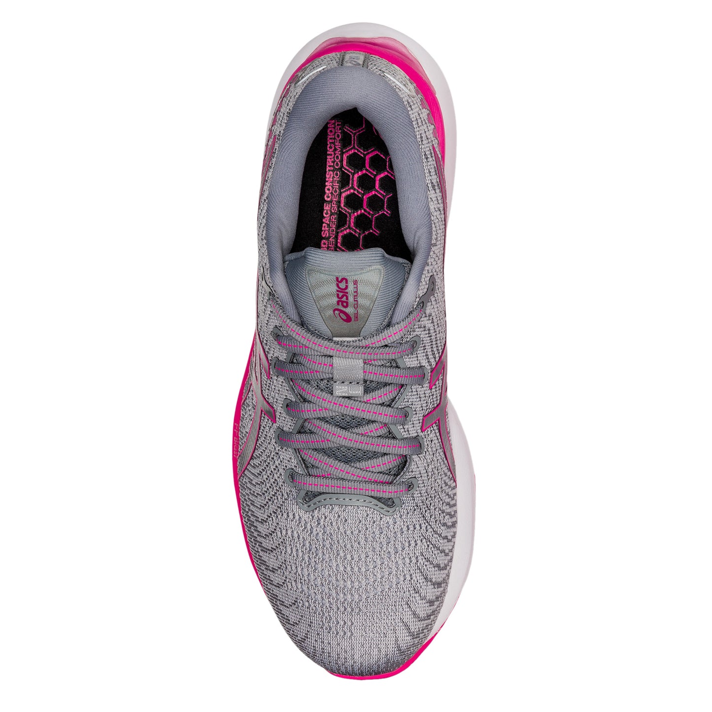Peltz Shoes Women's ASICS GEL-Cumulus 24 Running Shoe GREY PINK 1012B206.021