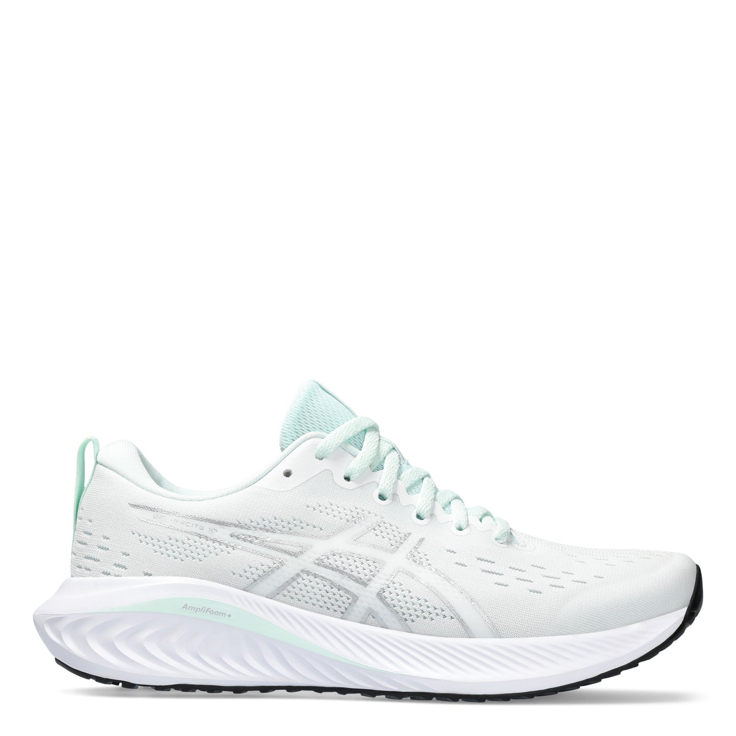 Peltz Shoes Women's ASICS GEL-Excite 10 Running Shoe White Silver Lining Black 1012B418-100