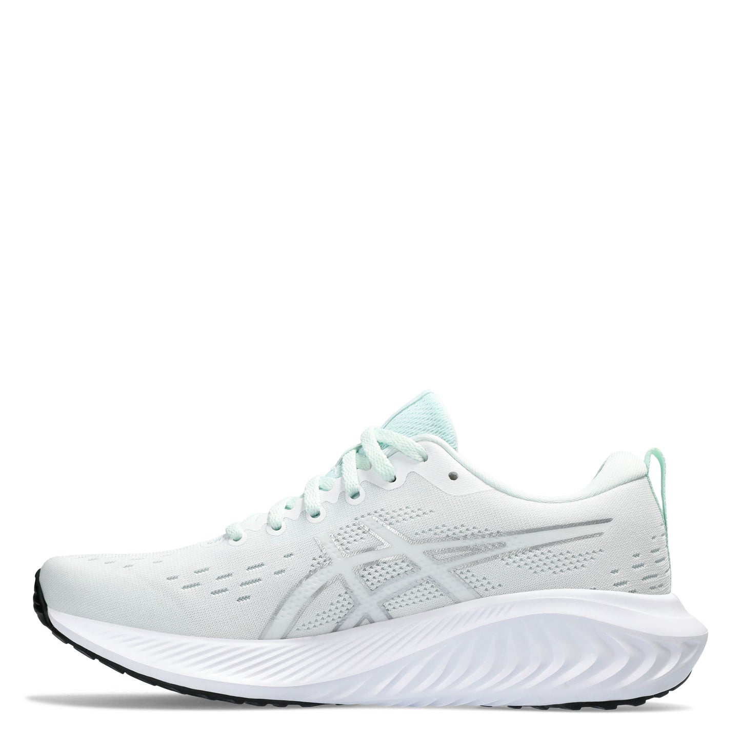 Peltz Shoes Women's ASICS GEL-Excite 10 Running Shoe White Silver Lining Black 1012B418-100