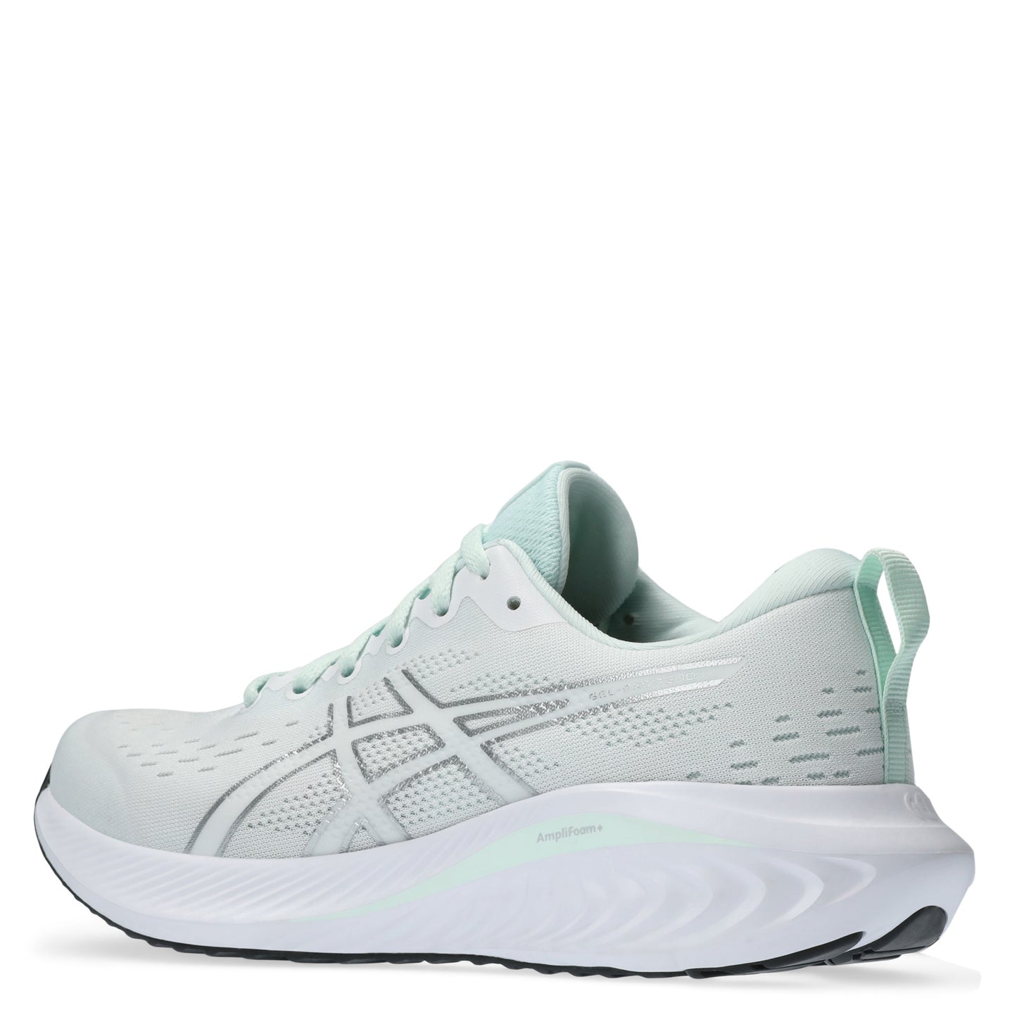 Peltz Shoes Women's ASICS GEL-Excite 10 Running Shoe White Silver Lining Black 1012B418-100
