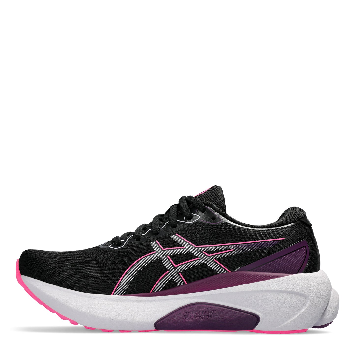Peltz Shoes Women's ASICS GEL-Kayano 30 Running Shoe - Wide Width Black Lilac 1012B503-004