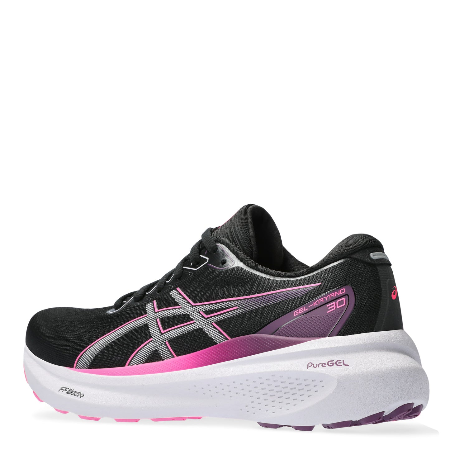 Peltz Shoes Women's ASICS GEL-Kayano 30 Running Shoe - Wide Width Black Lilac 1012B503-004