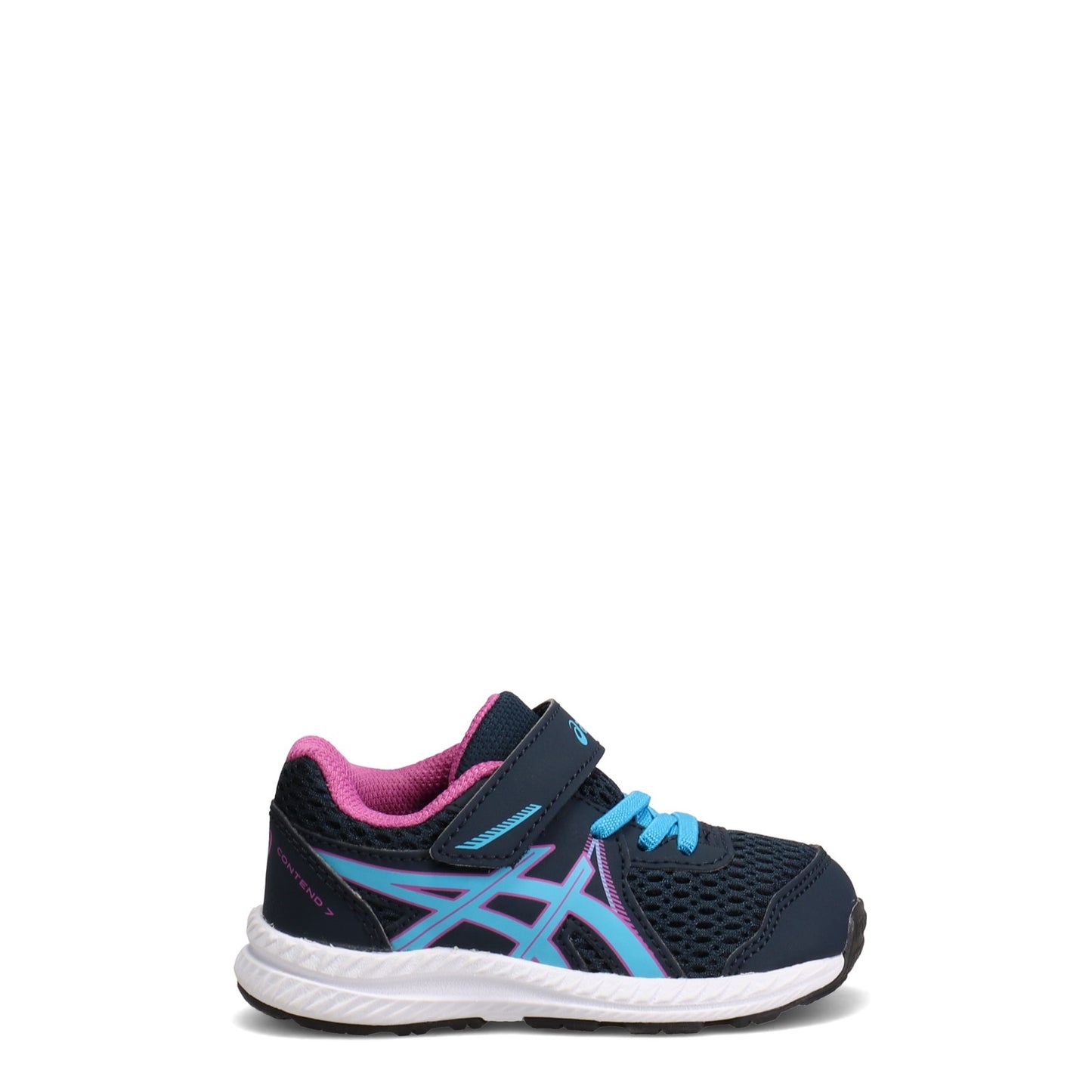 Peltz Shoes Girl's ASICS Contend 7 TS Running Shoe - Toddler BLUE AQUA 1014A193.404