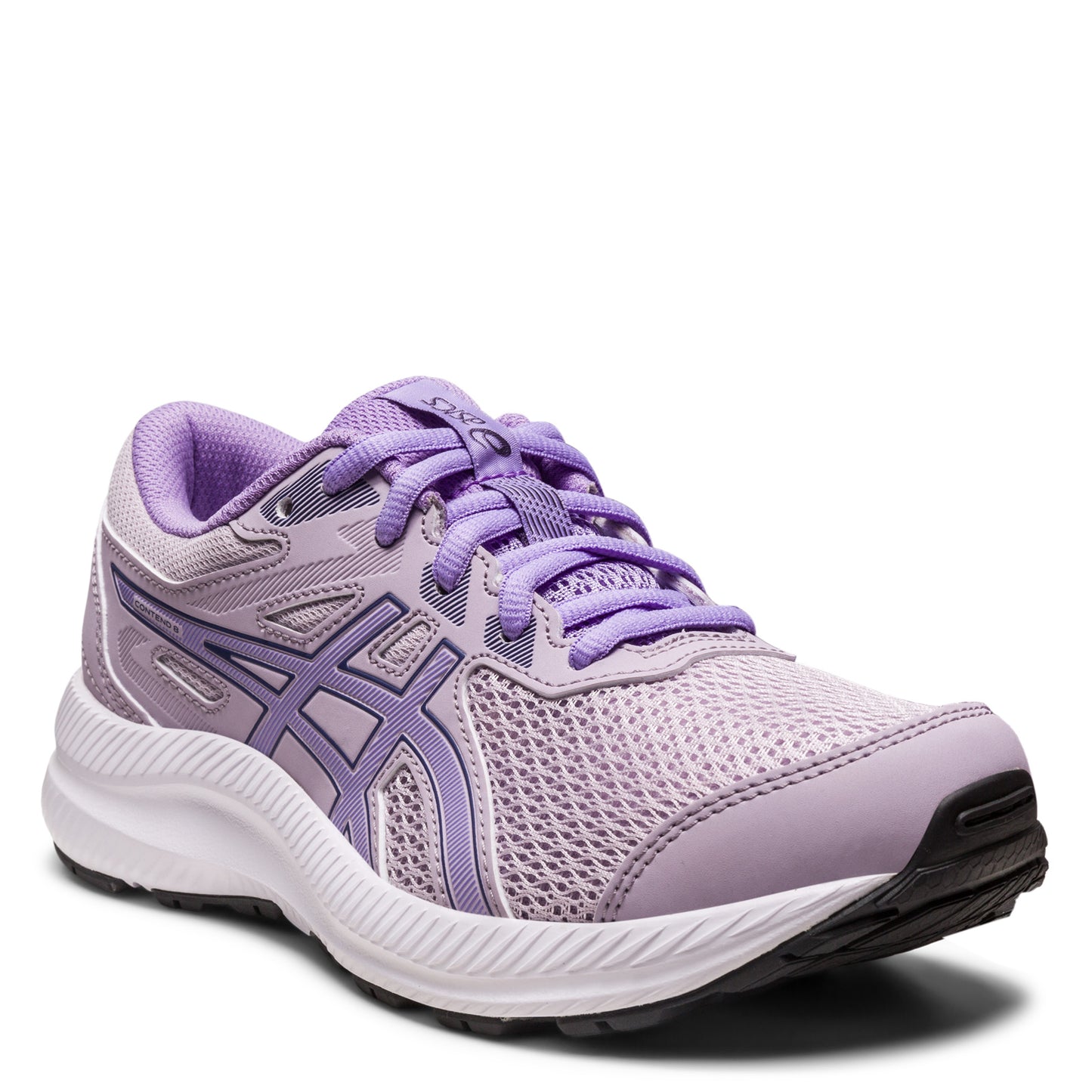 Peltz Shoes Girl's ASICS Contend 8 Sneaker - Little Kid & Big Kid PURPLE 1014A259-500
