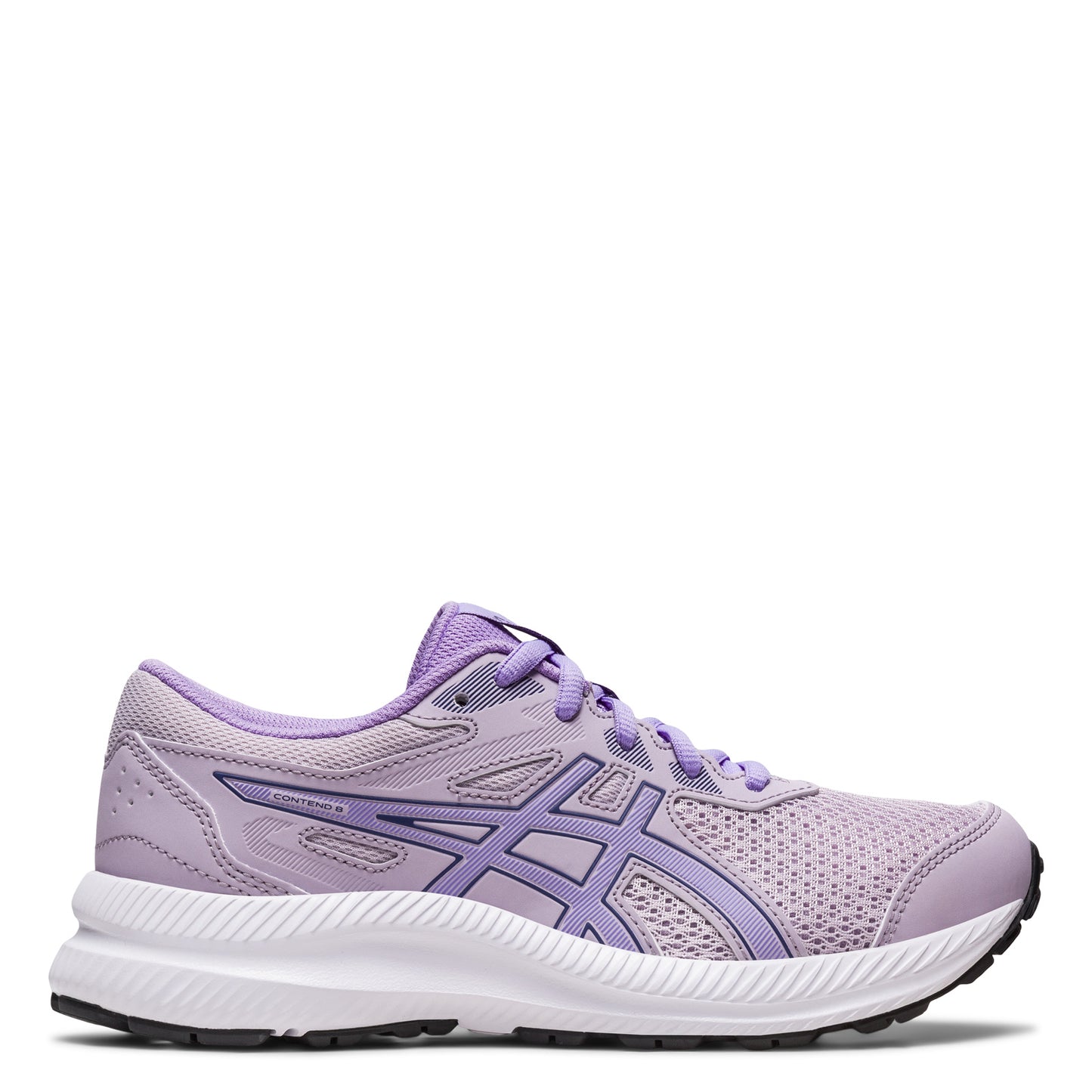 Peltz Shoes Girl's ASICS Contend 8 Sneaker - Little Kid & Big Kid PURPLE 1014A259-500