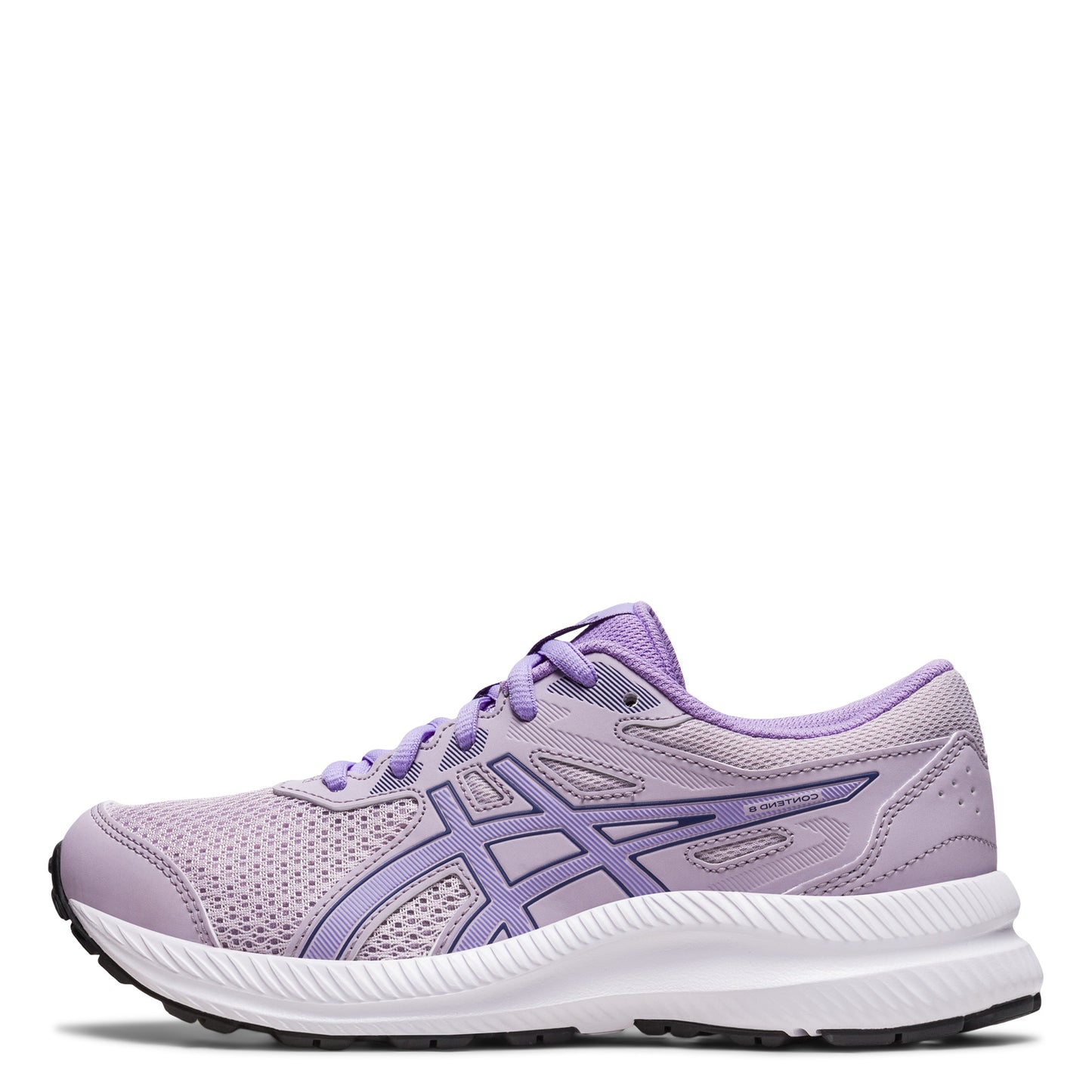 Peltz Shoes Girl's ASICS Contend 8 Sneaker - Little Kid & Big Kid PURPLE 1014A259-500
