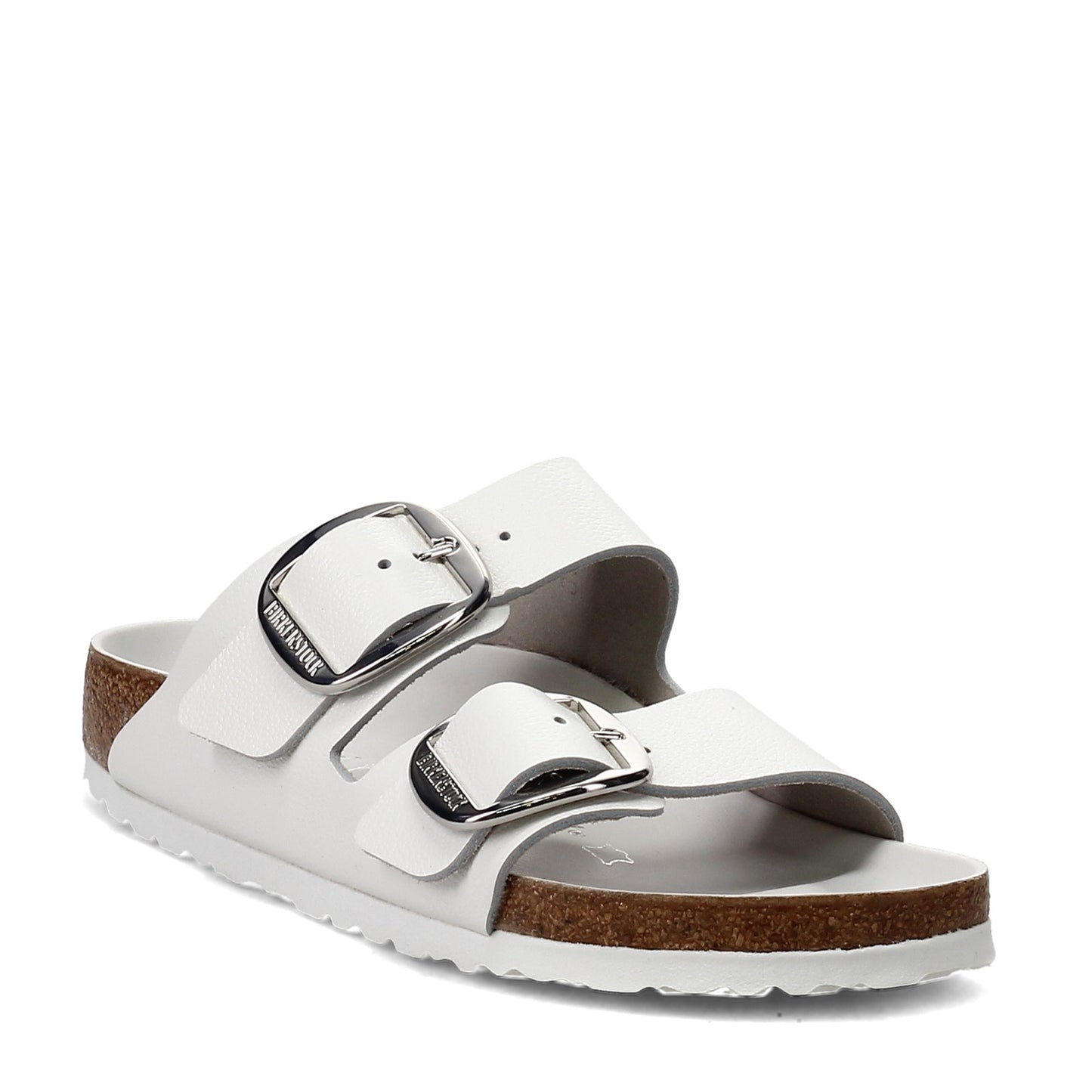 Peltz Shoes Women's Birkenstock Arizona Big Buckle Sandal - Narrow Width WHITE 1016826