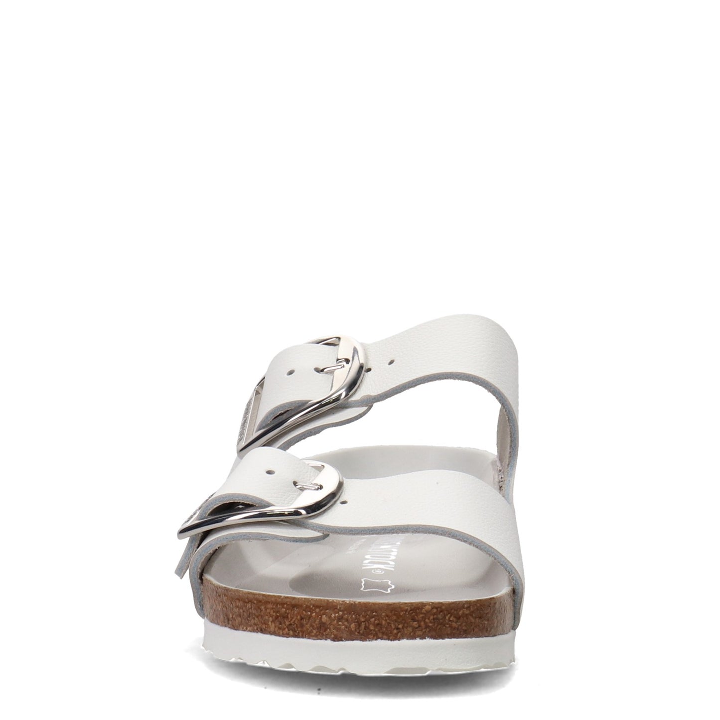 Peltz Shoes Women's Birkenstock Arizona Big Buckle Sandal - Narrow Width WHITE 1016826