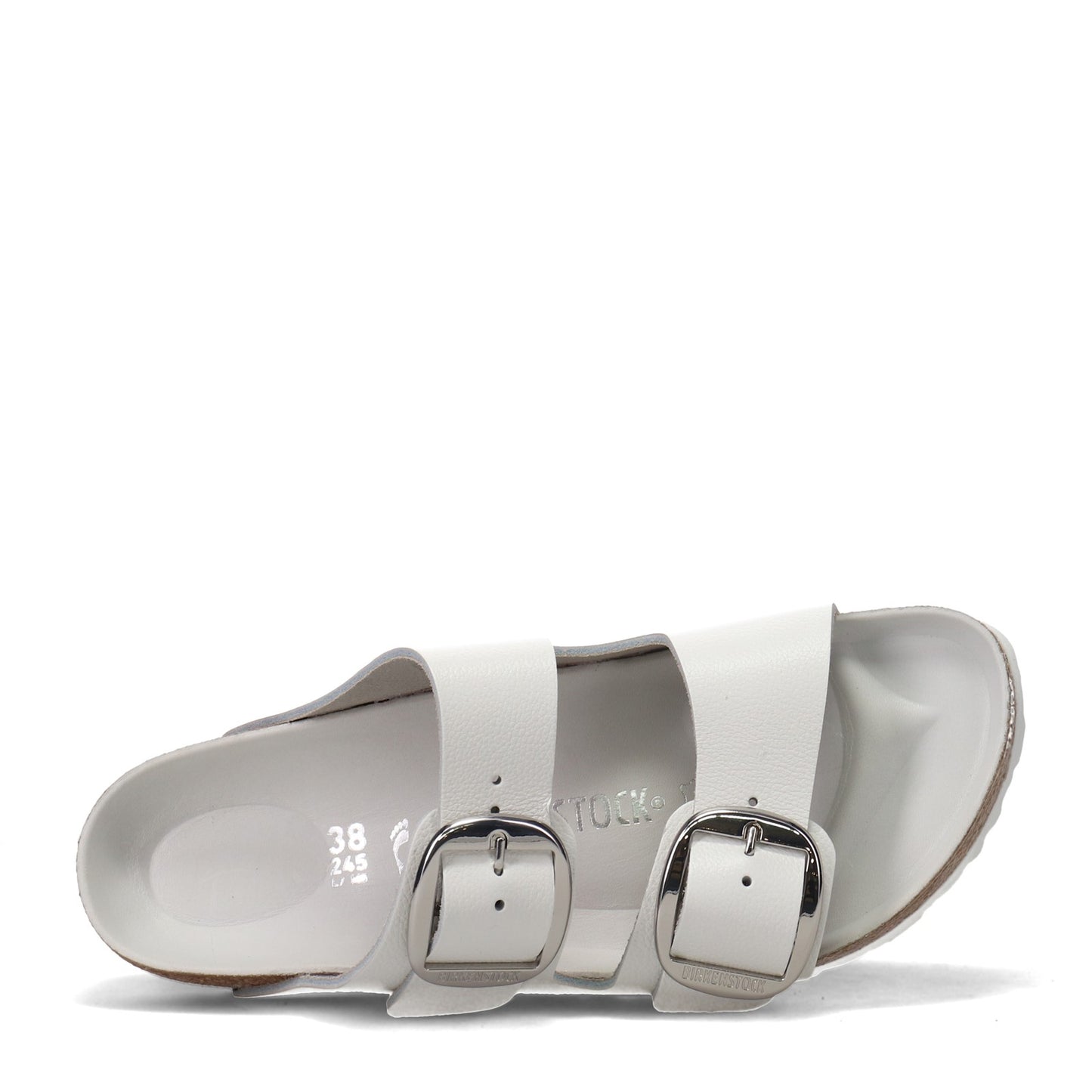 Peltz Shoes Women's Birkenstock Arizona Big Buckle Sandal - Narrow Width WHITE 1016826