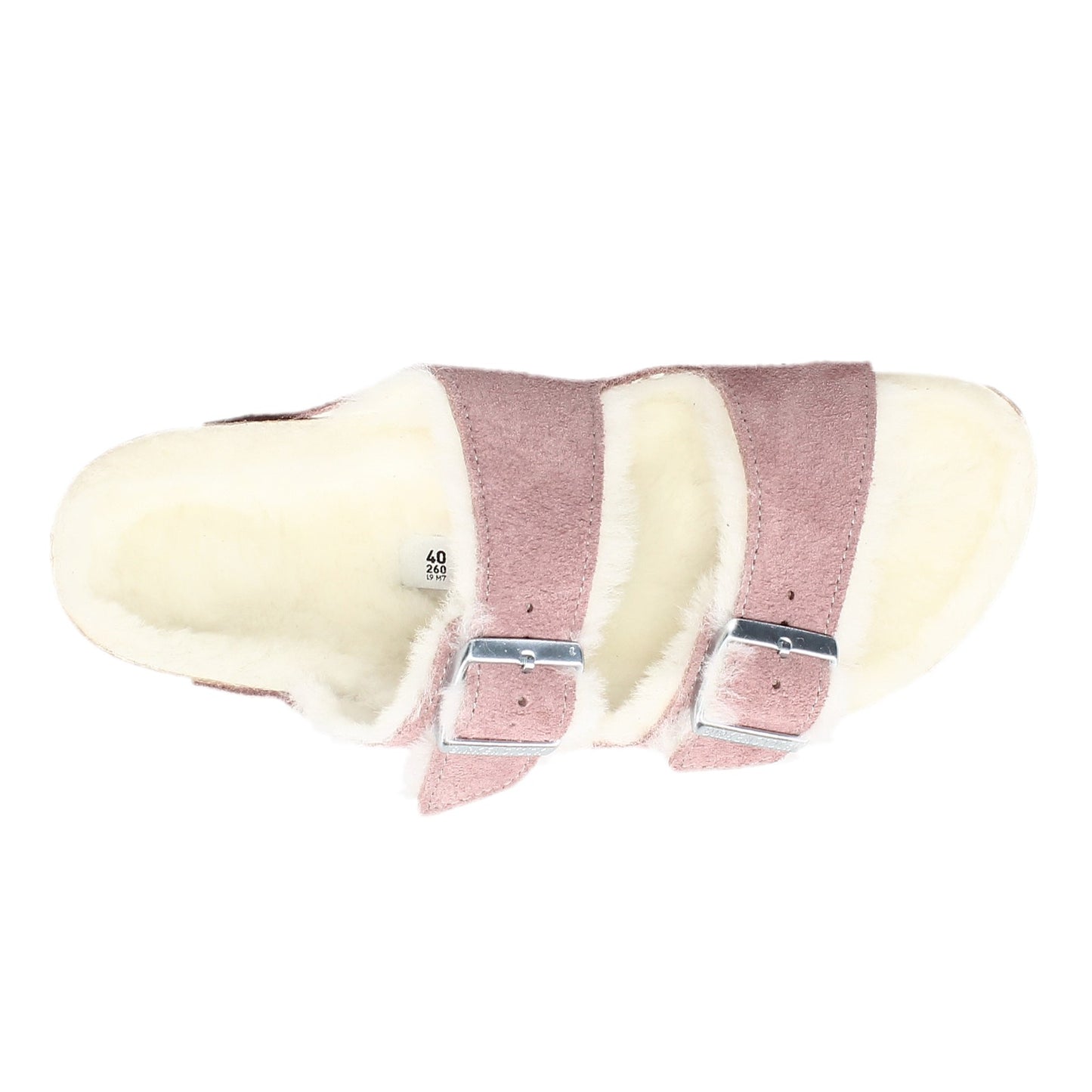 Peltz Shoes Women's Birkenstock Arizona Shearling Lined Sandal LAVENDER 1017 560 N
