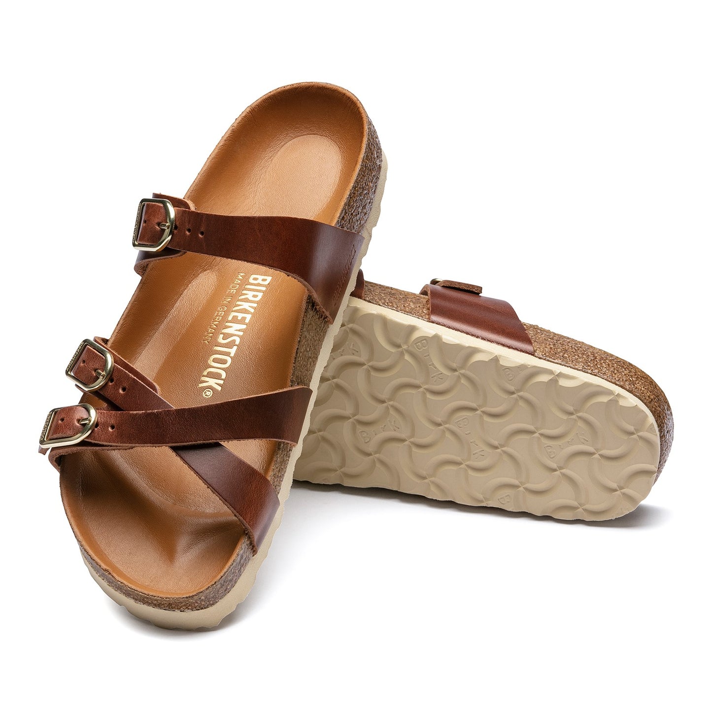 Peltz Shoes Women's Birkenstock Franca Sandal - Regular Width COGNAC 1017 567 R