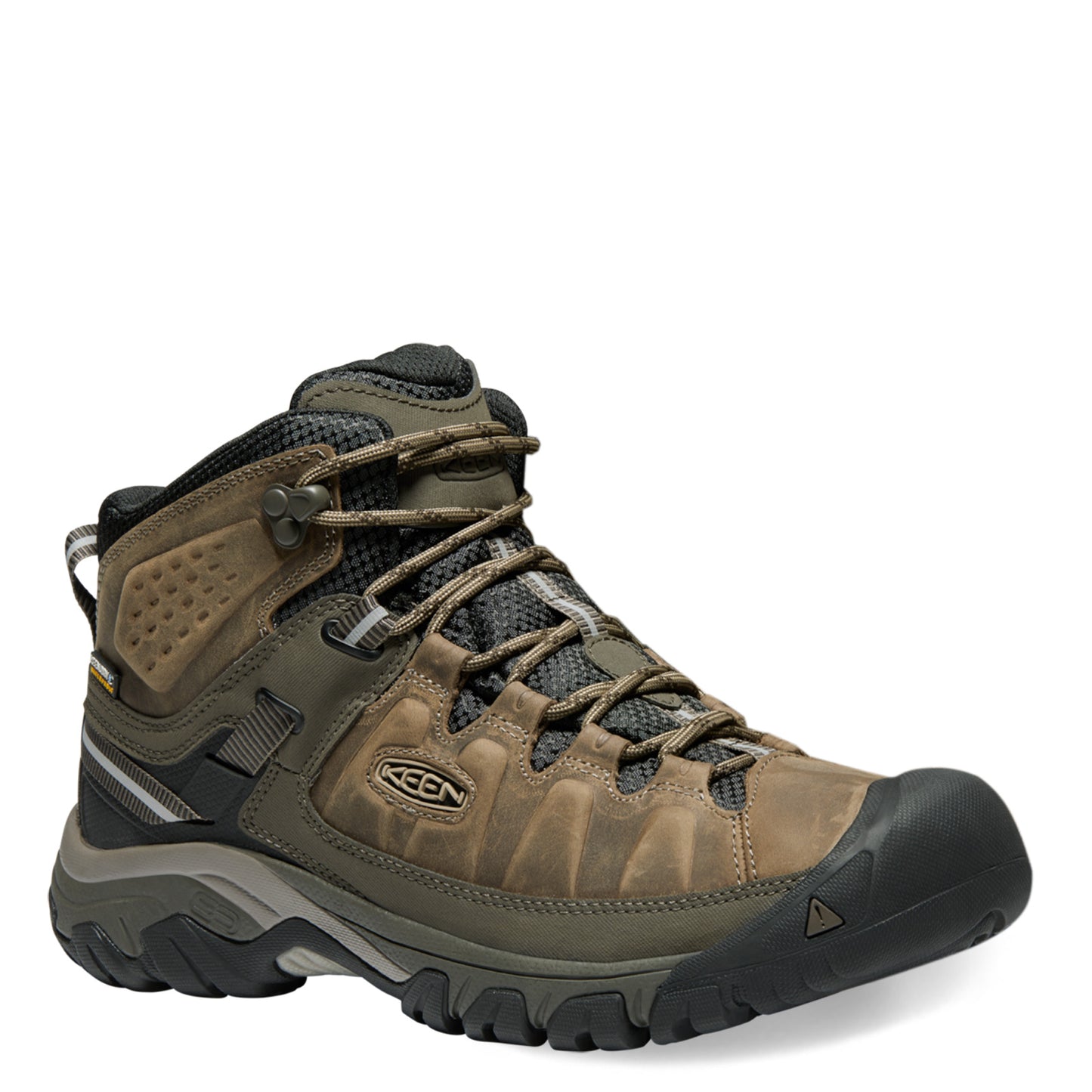 Peltz Shoes Men's Keen Targhee III Waterproof Mid Hiking Boots Bungee Cord/Black 1017786