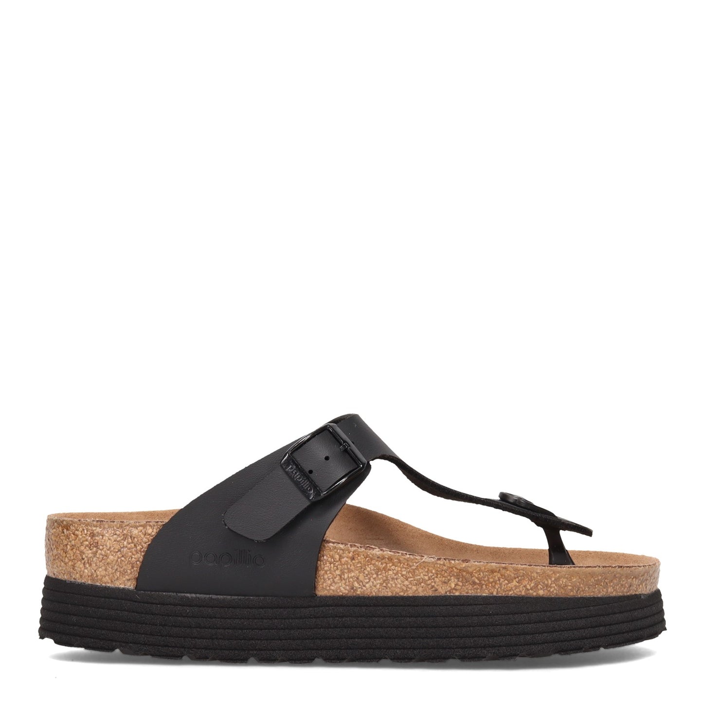 Peltz Shoes Women's Birkenstock Gizeh Platform Sandal - Regular Width BLACK 1018 546 R