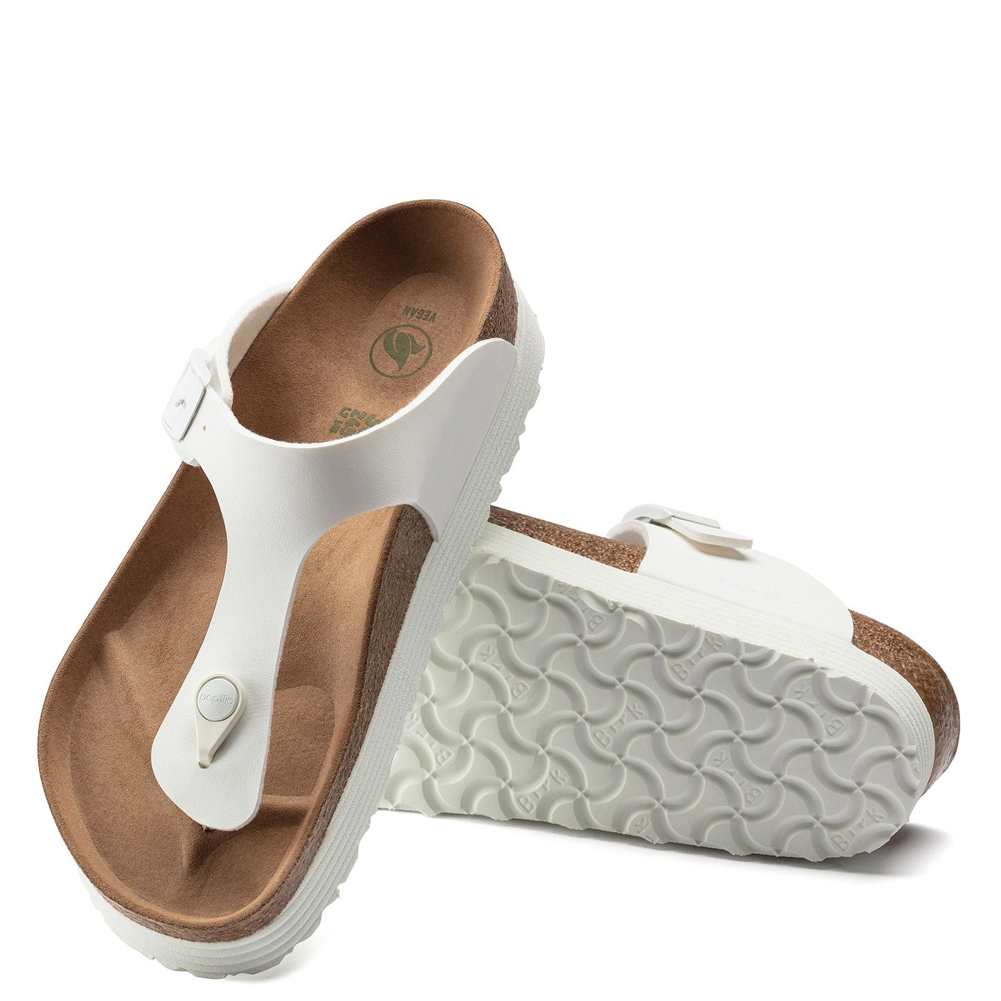 Peltz Shoes Women's Birkenstock Gizeh Platform Sandal - Regular Width WHITE 1018 557 R