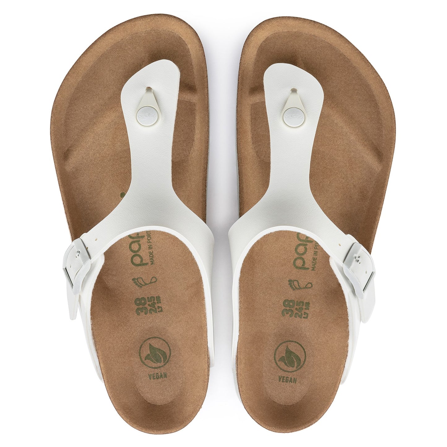 Peltz Shoes Women's Birkenstock Gizeh Platform Sandal - Regular Width WHITE 1018 557 R