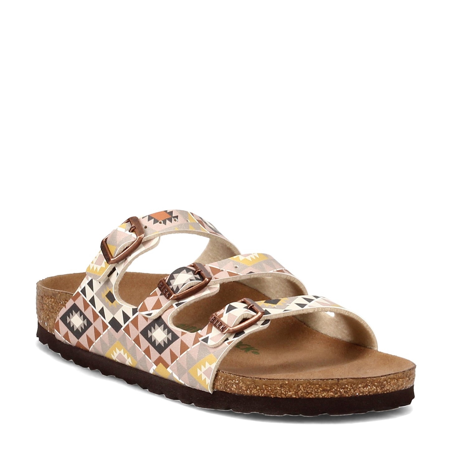 Peltz Shoes Women's Birkenstock Florida Sandal Vegan MULTI FABRIC 1018736 N