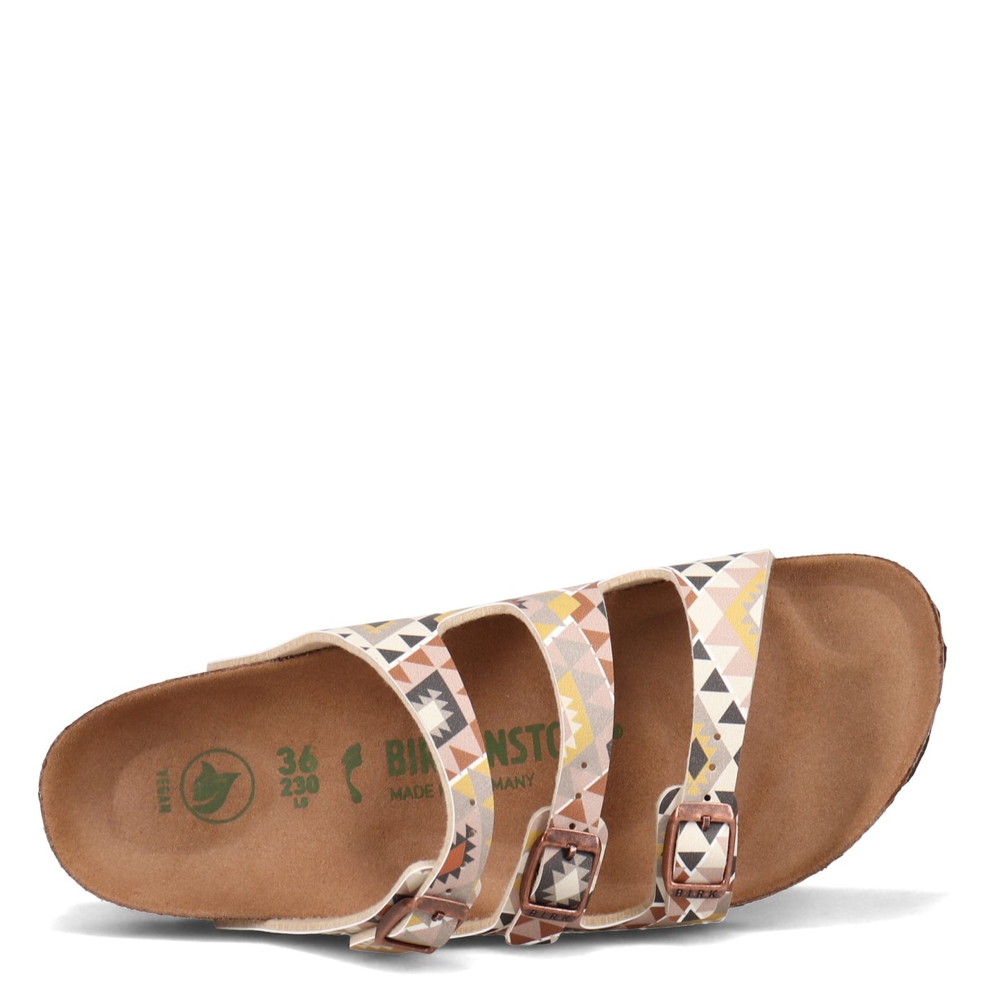 Peltz Shoes Women's Birkenstock Florida Sandal Vegan MULTI FABRIC 1018736 N