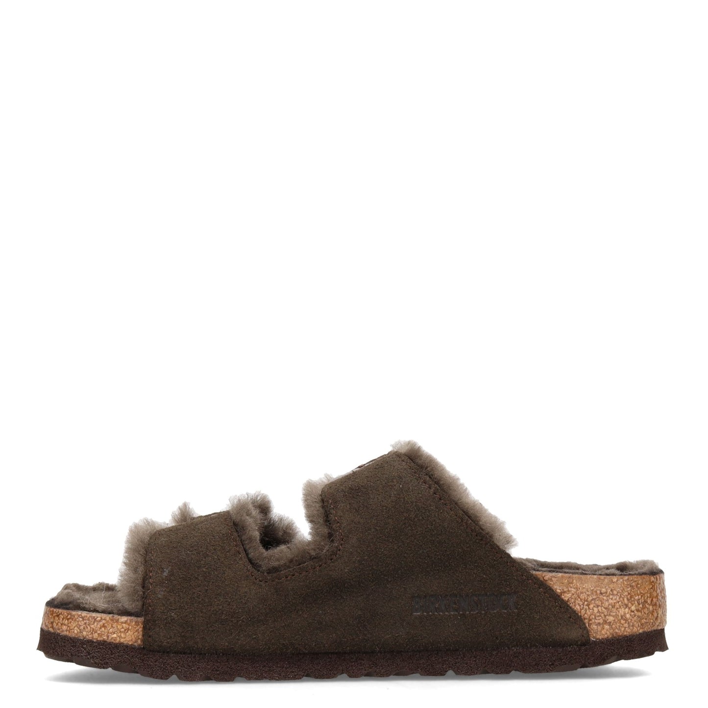 Peltz Shoes Women's Birkenstock Arizona Shearling Lined Sandal - Narrow Width MOCHA 1020 528 N