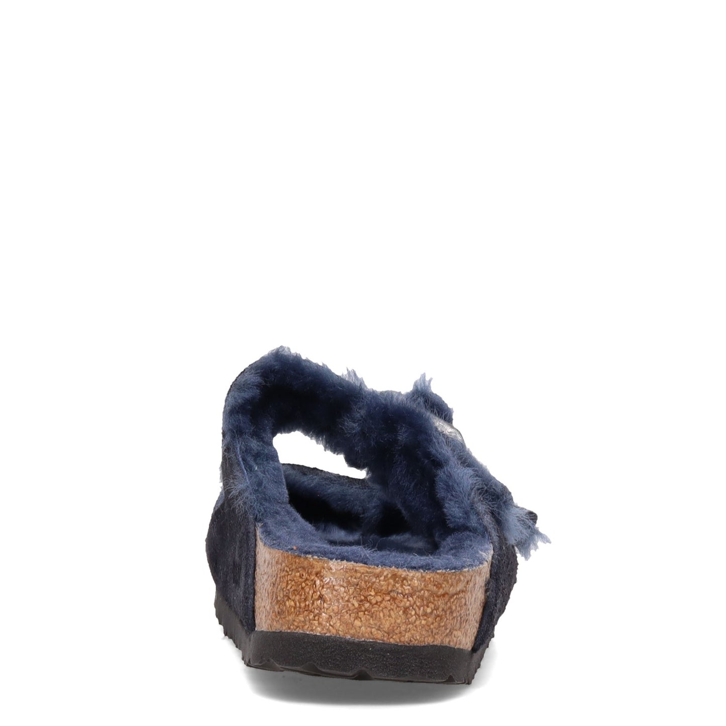 Peltz Shoes Women's Birkenstock Arizona Shearling Lined Sandal - Narrow Width MIDNIGHT 1020 583 N