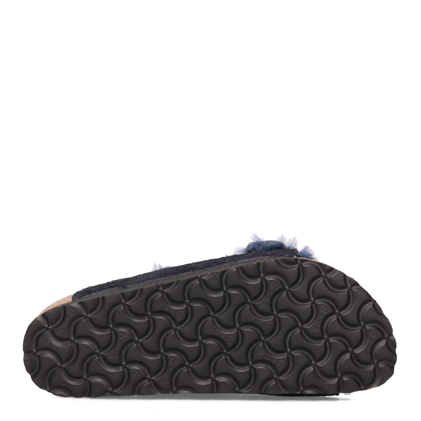 Peltz Shoes Women's Birkenstock Arizona Shearling Lined Sandal - Narrow Width MIDNIGHT 1020 583 N