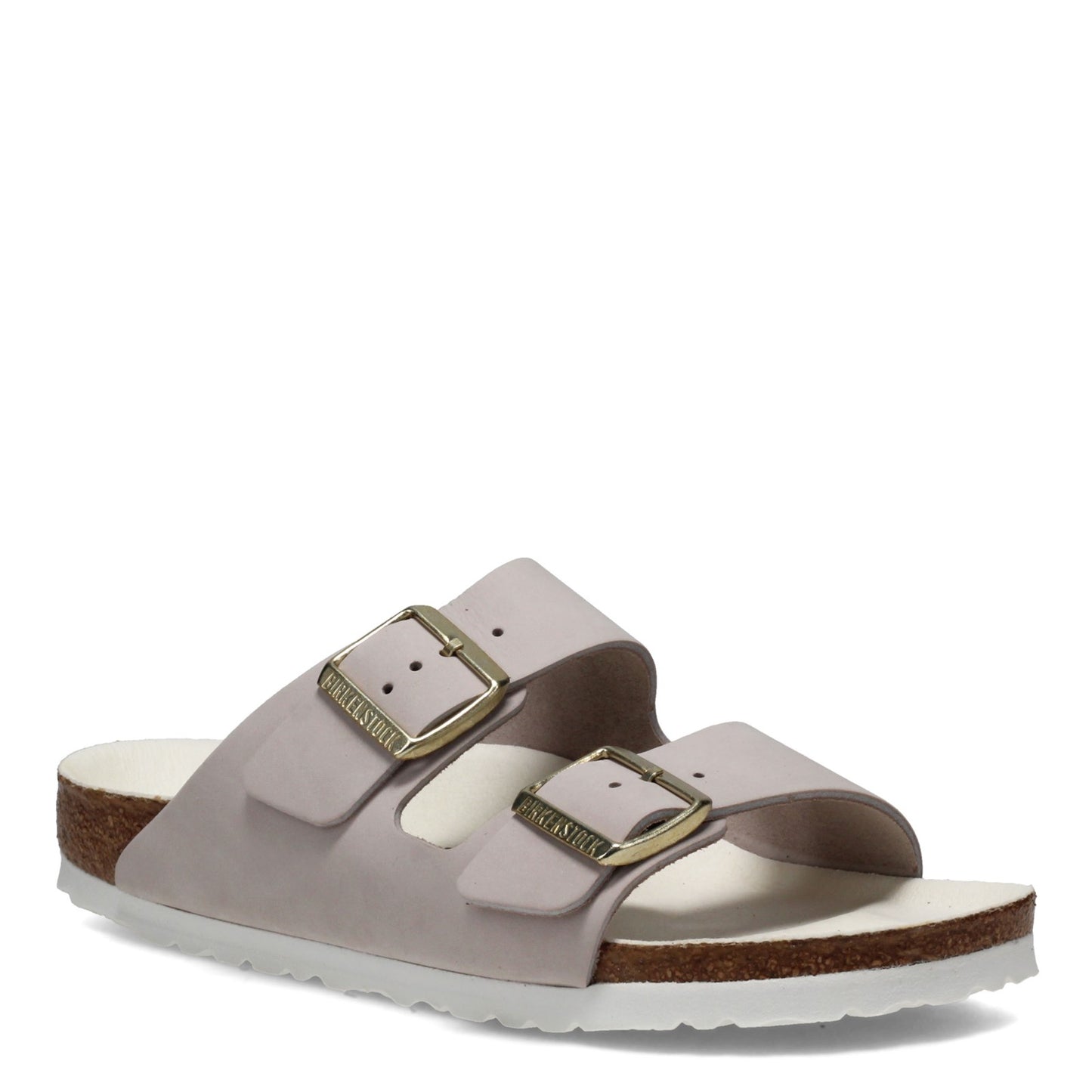 Peltz Shoes Women's Birkenstock Arizona Soft Footbed Sandal - Narrow Width GREY SUEDE 1020 973 N