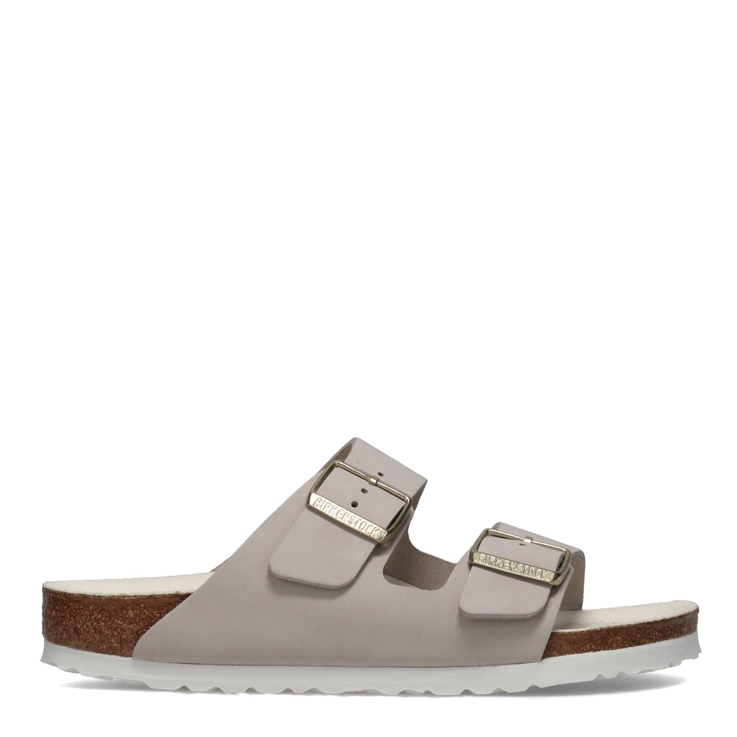 Peltz Shoes Women's Birkenstock Arizona Soft Footbed Sandal - Narrow Width GREY SUEDE 1020 973 N