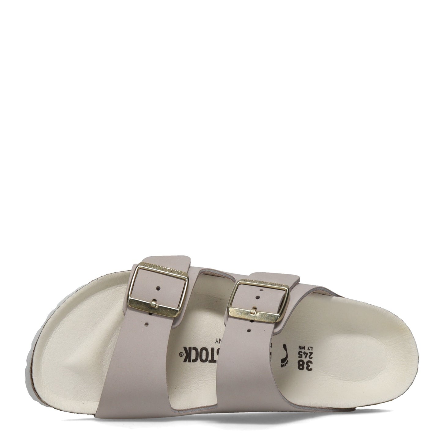 Peltz Shoes Women's Birkenstock Arizona Soft Footbed Sandal - Narrow Width GREY SUEDE 1020 973 N
