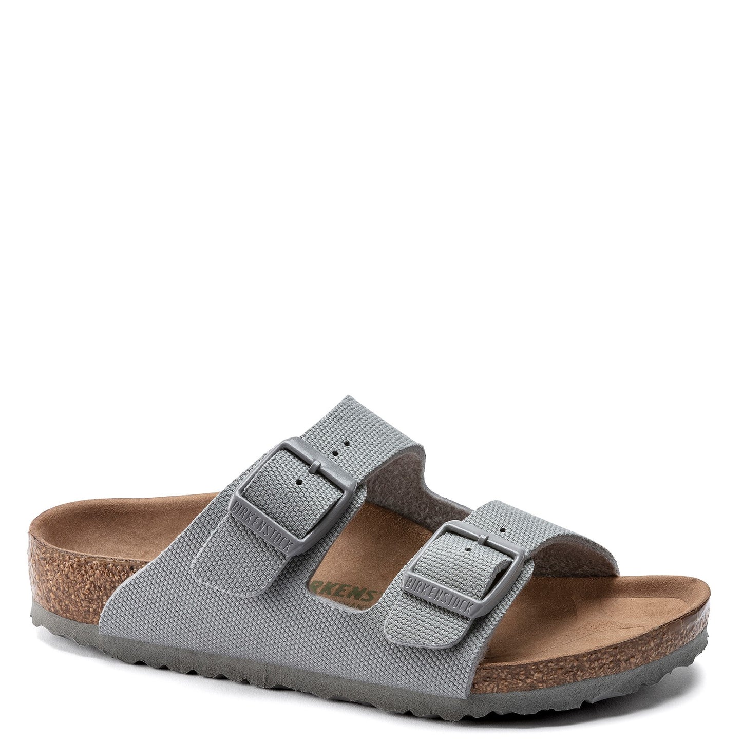 Peltz Shoes Women's Birkenstock Arizona Vegan Slide Sandal - Narrow Width STONE 1021 454 N