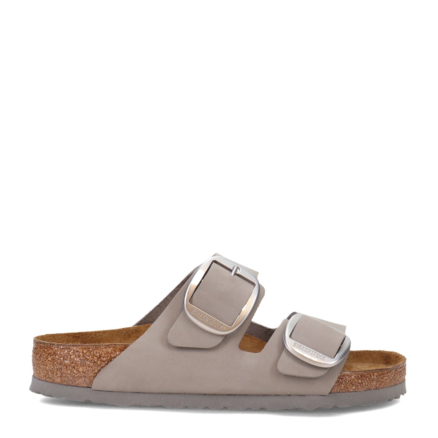 Peltz Shoes Women's Birkenstock Arizona Big Buckle Sandal GREY NUBUCK 1021 751 R