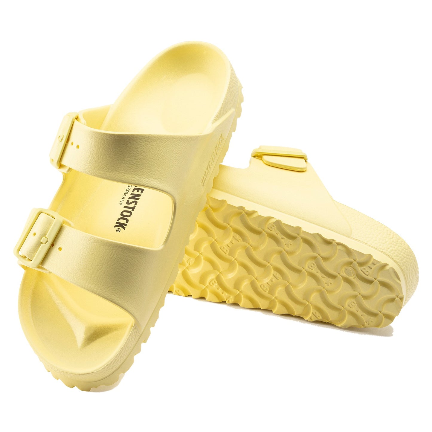 Peltz Shoes Women's Birkenstock Arizona Essentials EVA Slide YELLOW 1022 466 N