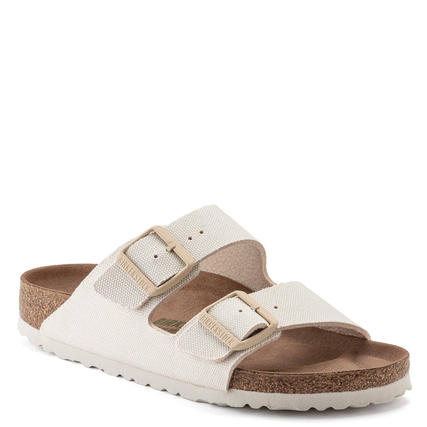 Peltz Shoes Women's Birkenstock Arizona Vegan Slide Sandal - Narrow Width EGG SHELL 1022 679 N