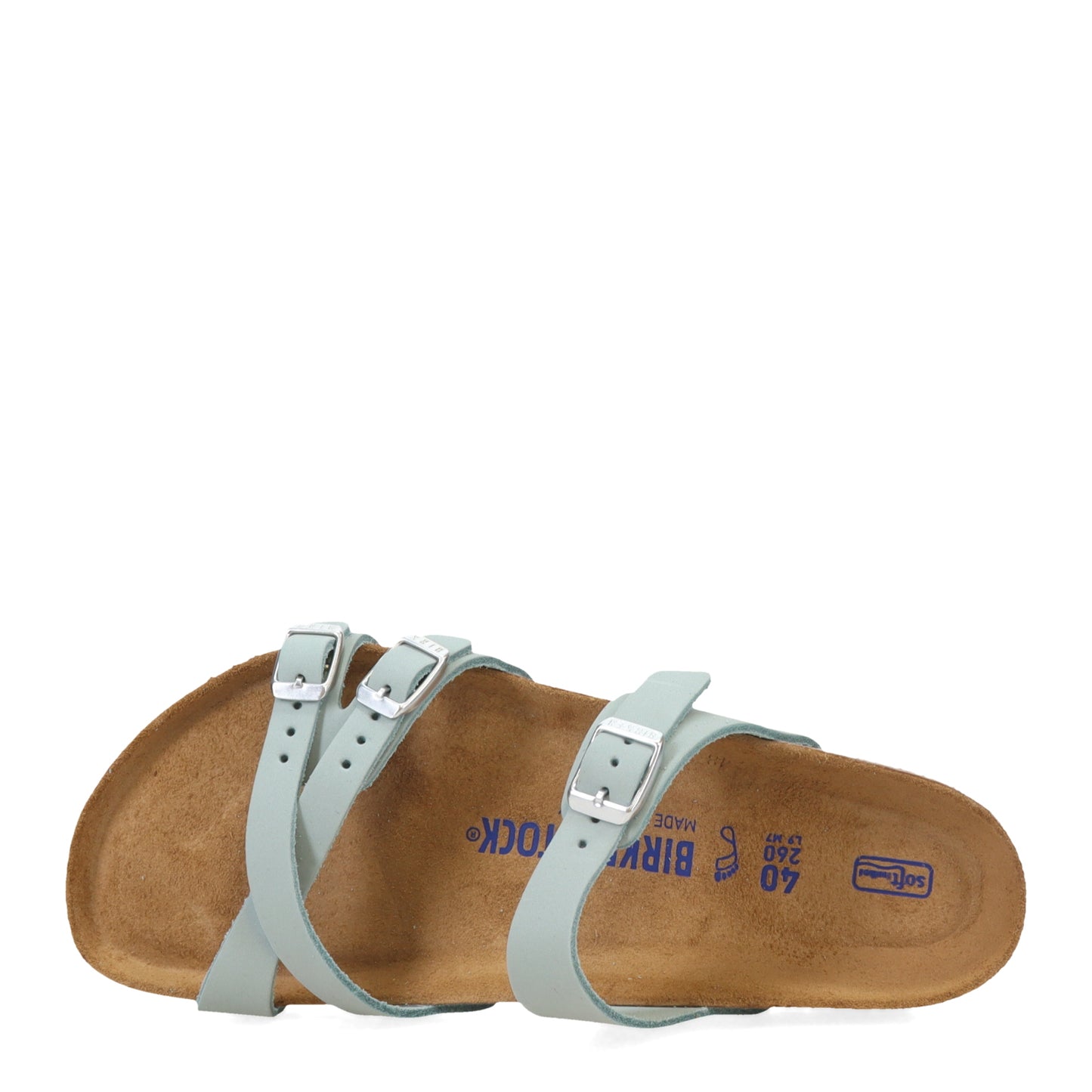 Peltz Shoes Women's Birkenstock Franca Soft Footbed Sandal - Regular Width AQUA 1022 944 R