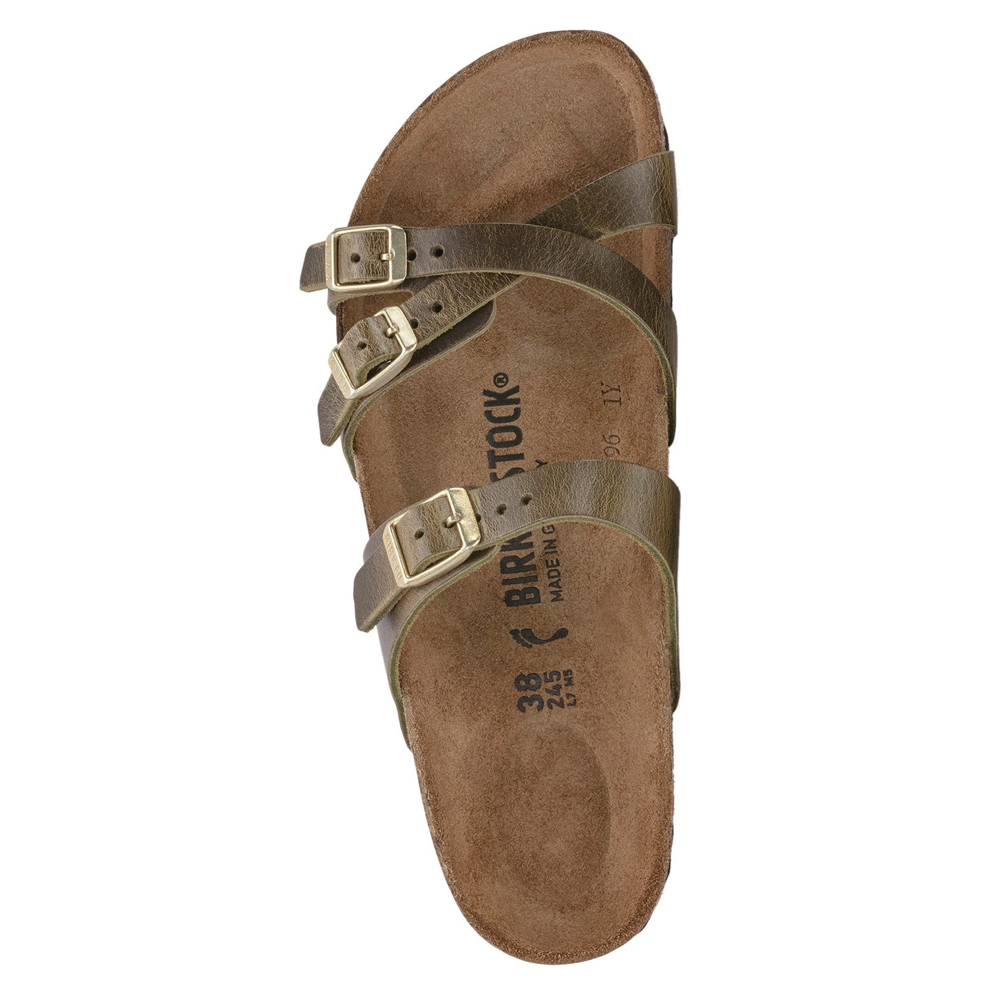Peltz Shoes Women's Birkenstock Franca Sandal - Regular Width OLIVE 1023 310 R