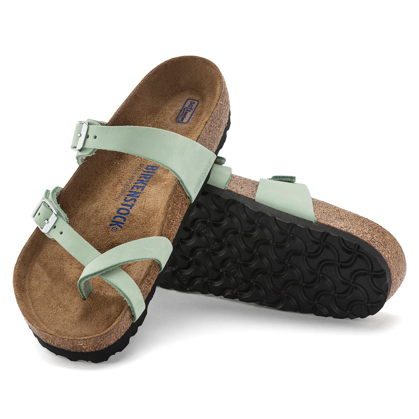 Peltz Shoes Women's Birkenstock Mayari Soft Footbed Sandal - Regular Fit GREEN 1023 956 R