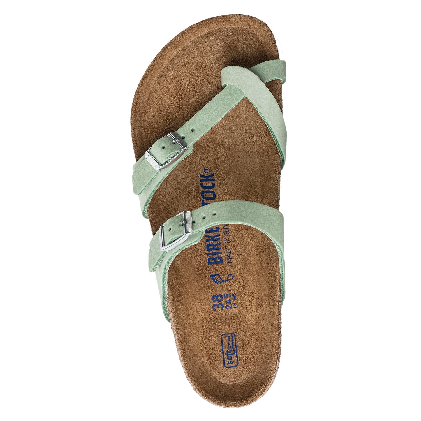 Peltz Shoes Women's Birkenstock Mayari Soft Footbed Sandal - Regular Fit GREEN 1023 956 R