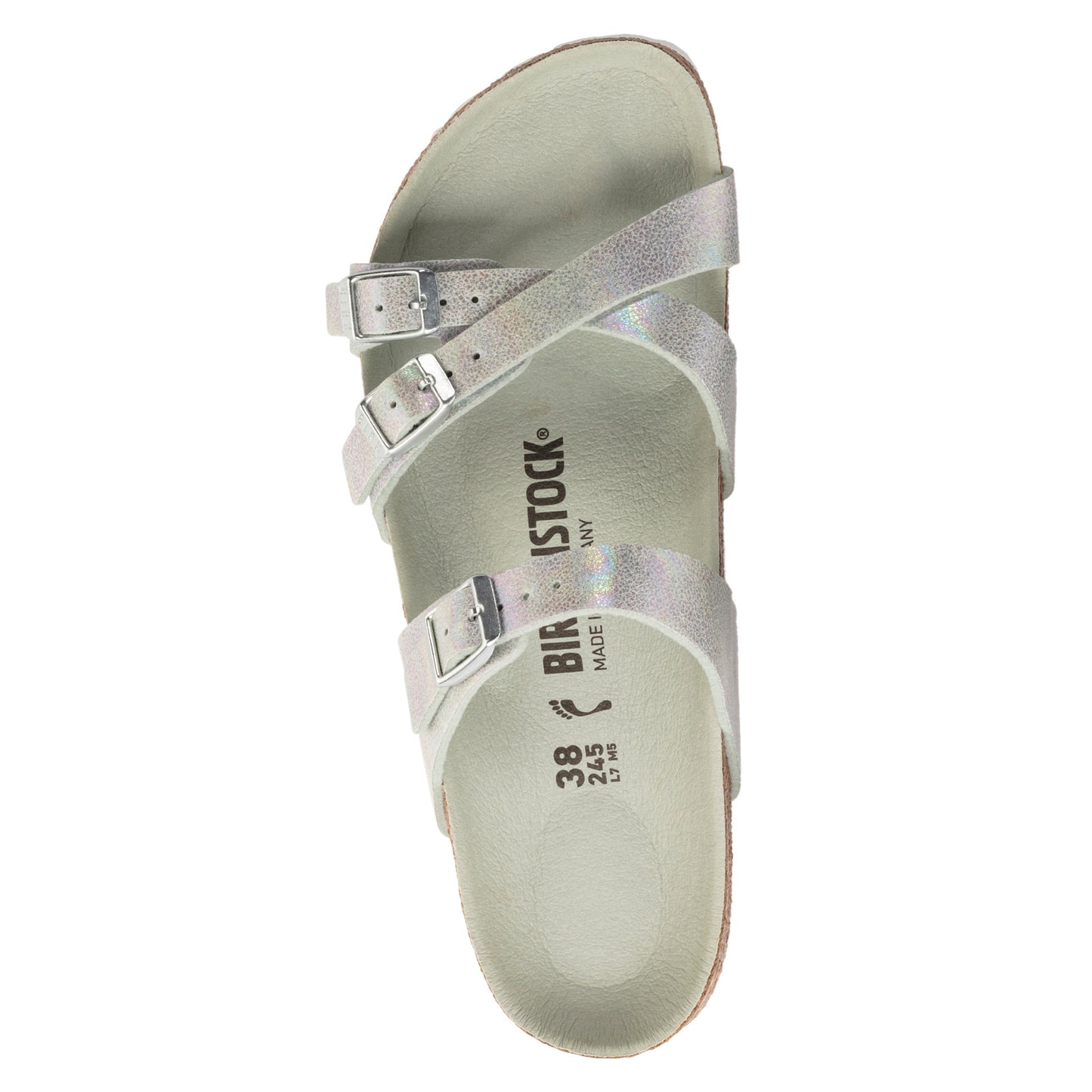 Peltz Shoes Women's Birkenstock Franca Vegan Sandal - Regular Width IRIDESCENT 1023 968 R