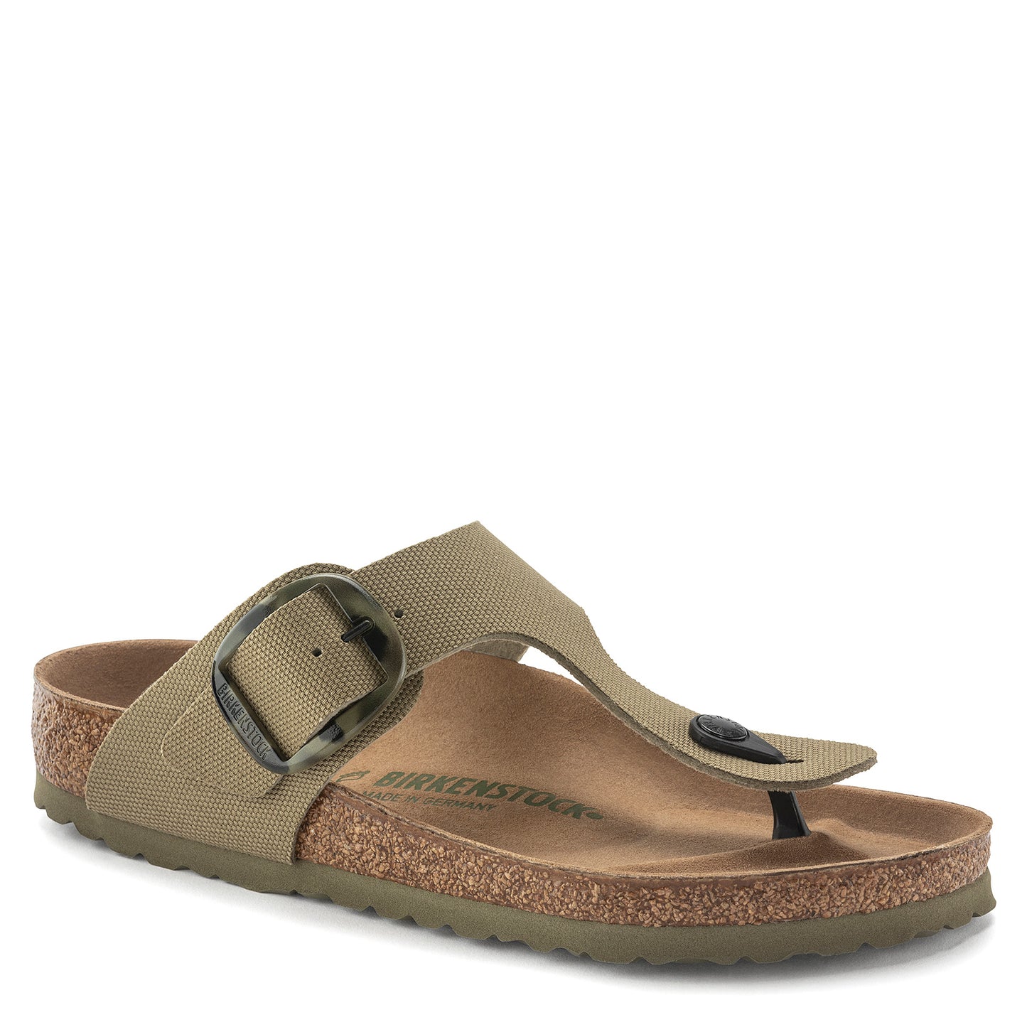 Peltz Shoes Women's Birkenstock Gizeh Big Buckle Vegan Sandal - Regular Fit KHAKI 1023 981 R