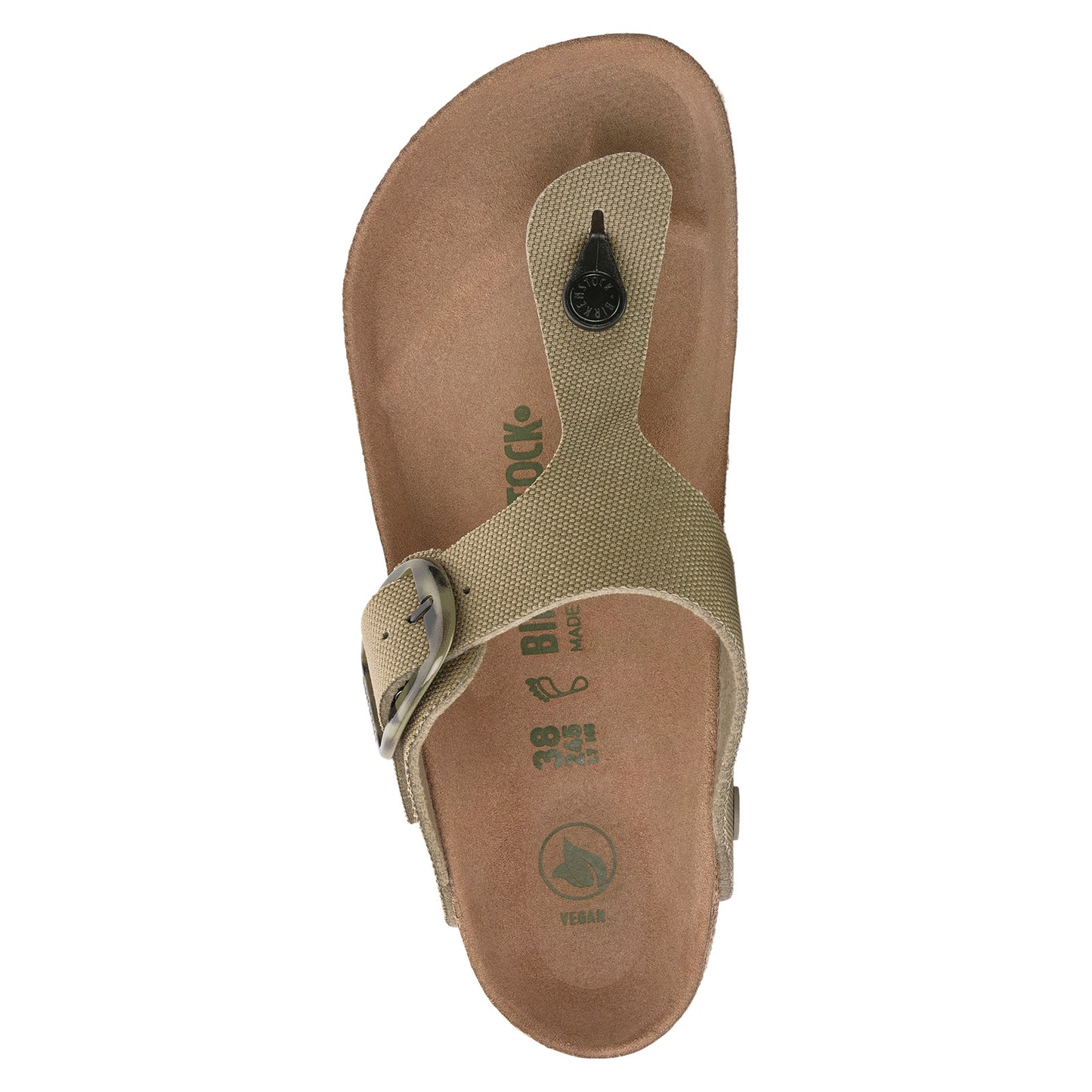 Peltz Shoes Women's Birkenstock Gizeh Big Buckle Vegan Sandal - Regular Fit KHAKI 1023 981 R