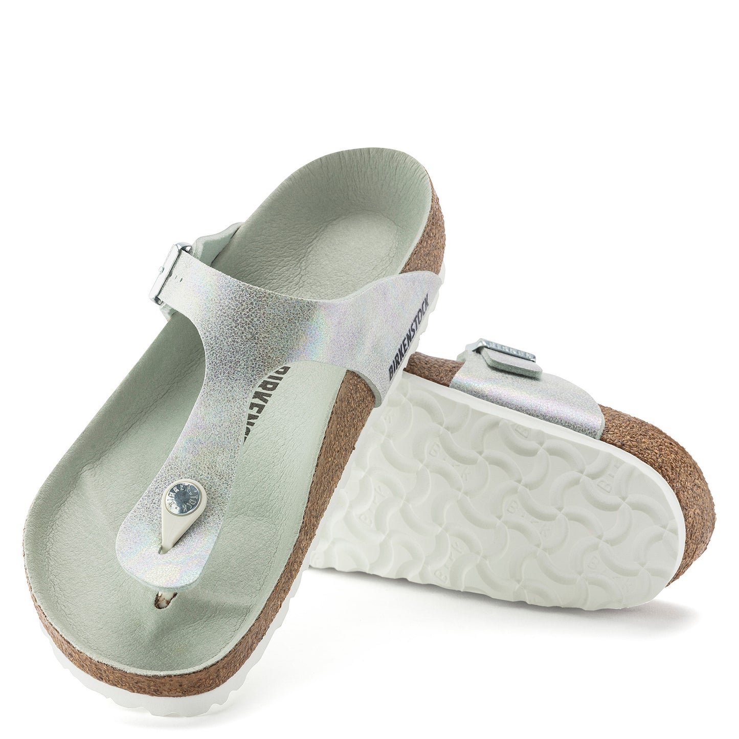 Peltz Shoes Women's Birkenstock Gizeh Vegan Sandal - Regular Fit IRIDESCENT 1023 996 R