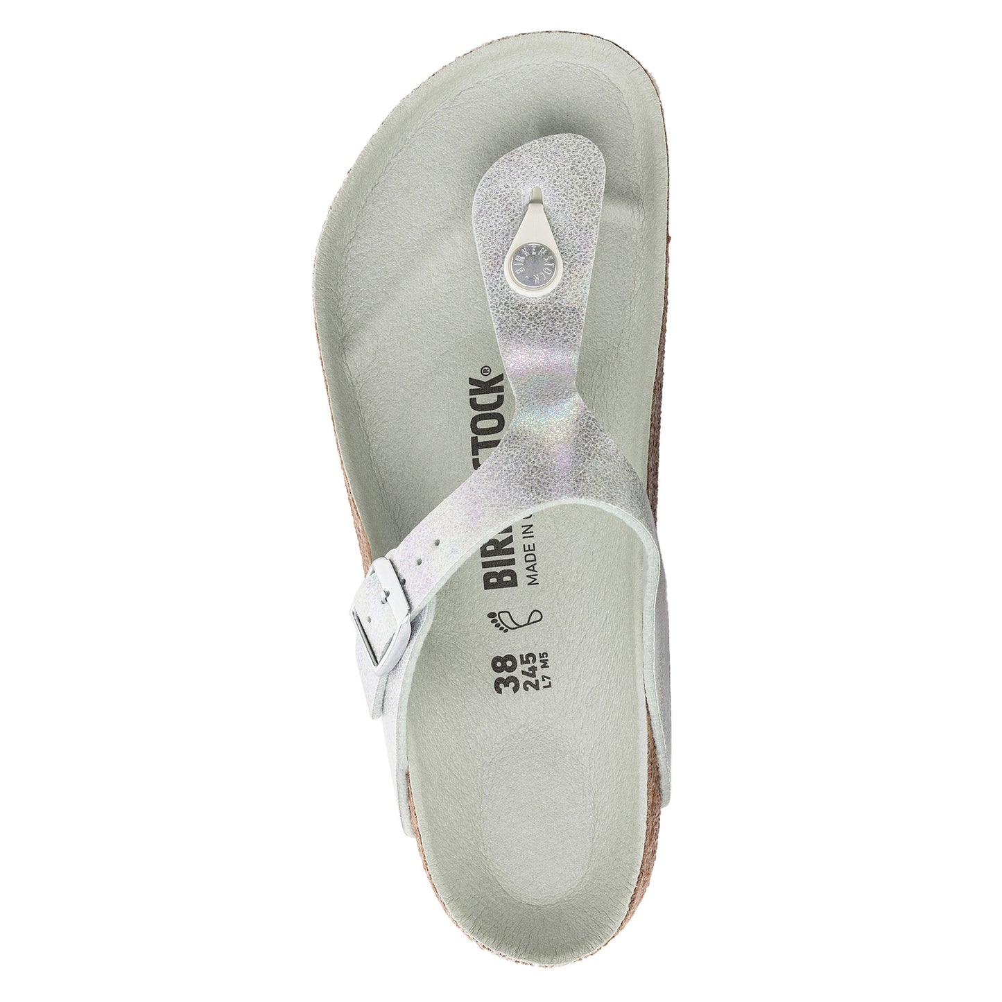 Peltz Shoes Women's Birkenstock Gizeh Vegan Sandal - Regular Fit IRIDESCENT 1023 996 R