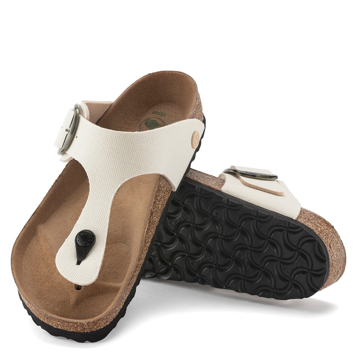 Peltz Shoes Women's Birkenstock Gizeh Big Buckle Vegan Sandal - Regular Fit EGGSHELL 1024 042 R