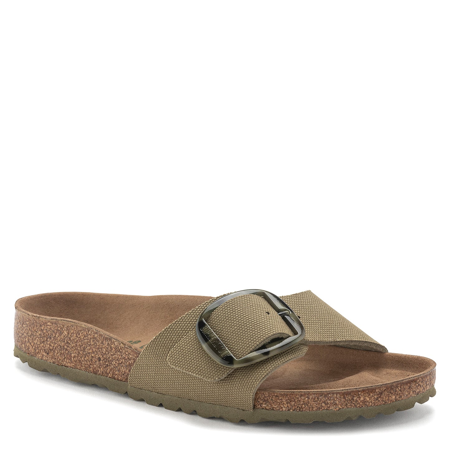 Peltz Shoes Women's Birkenstock Madrid Big Buckle Vegan Sandal - Narrow Fit KHAKI 1024 108 N